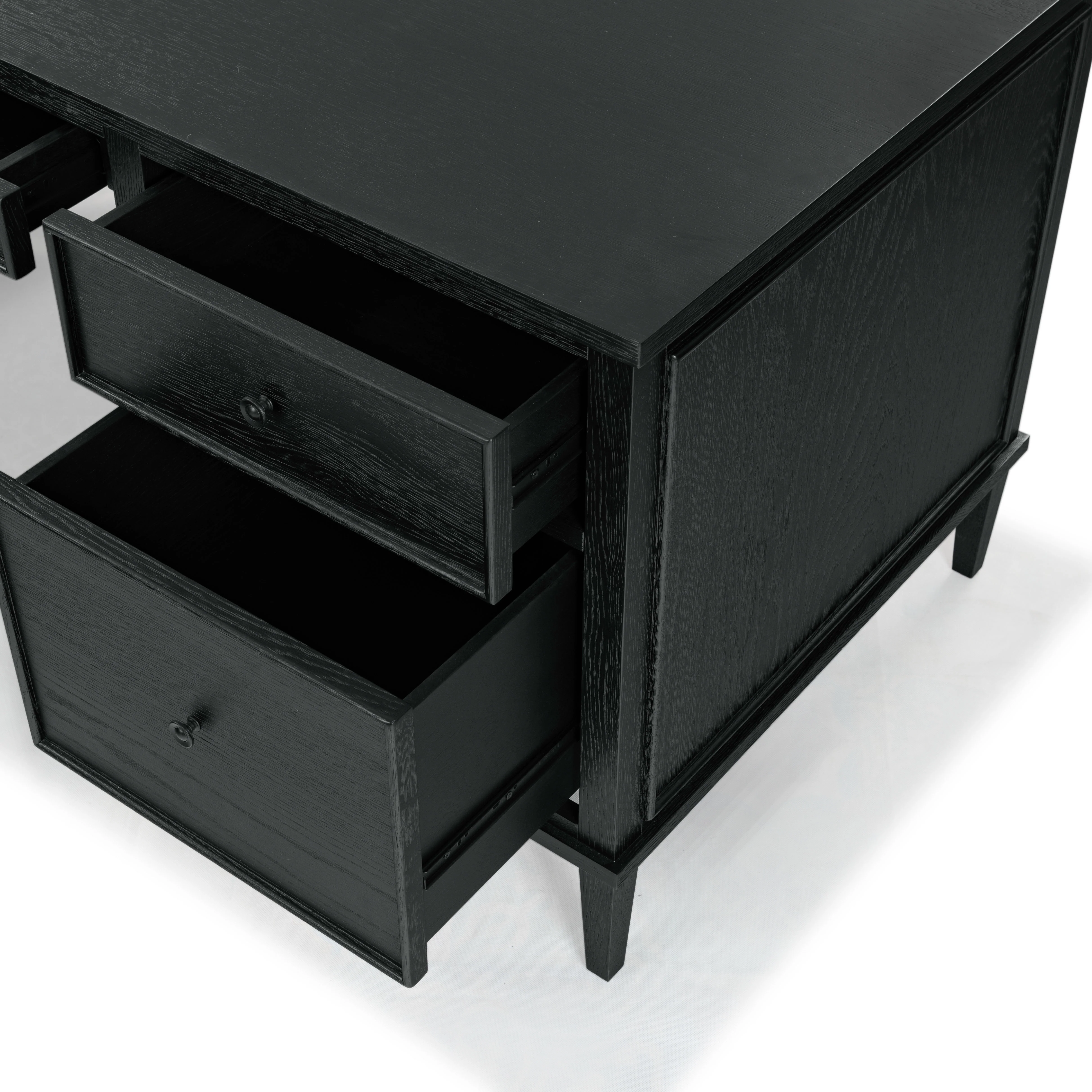 Ariella 5 Drawer Wood Desk - Image 6