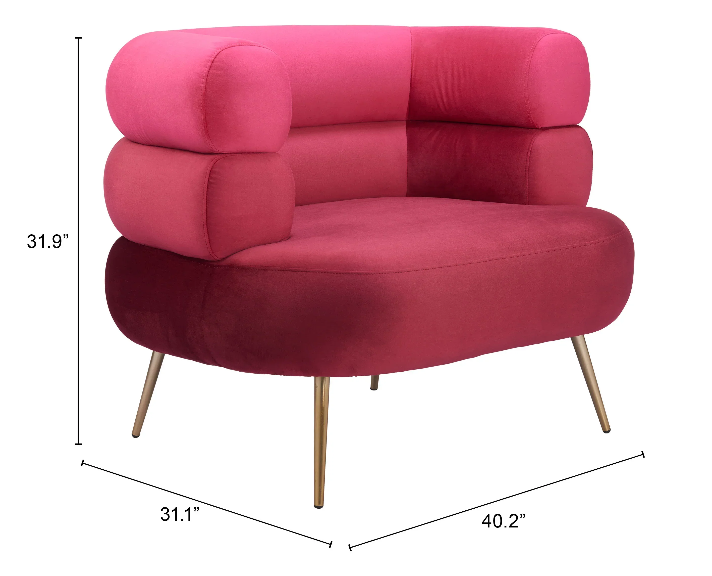Arish Accent Chair Red - Image 7