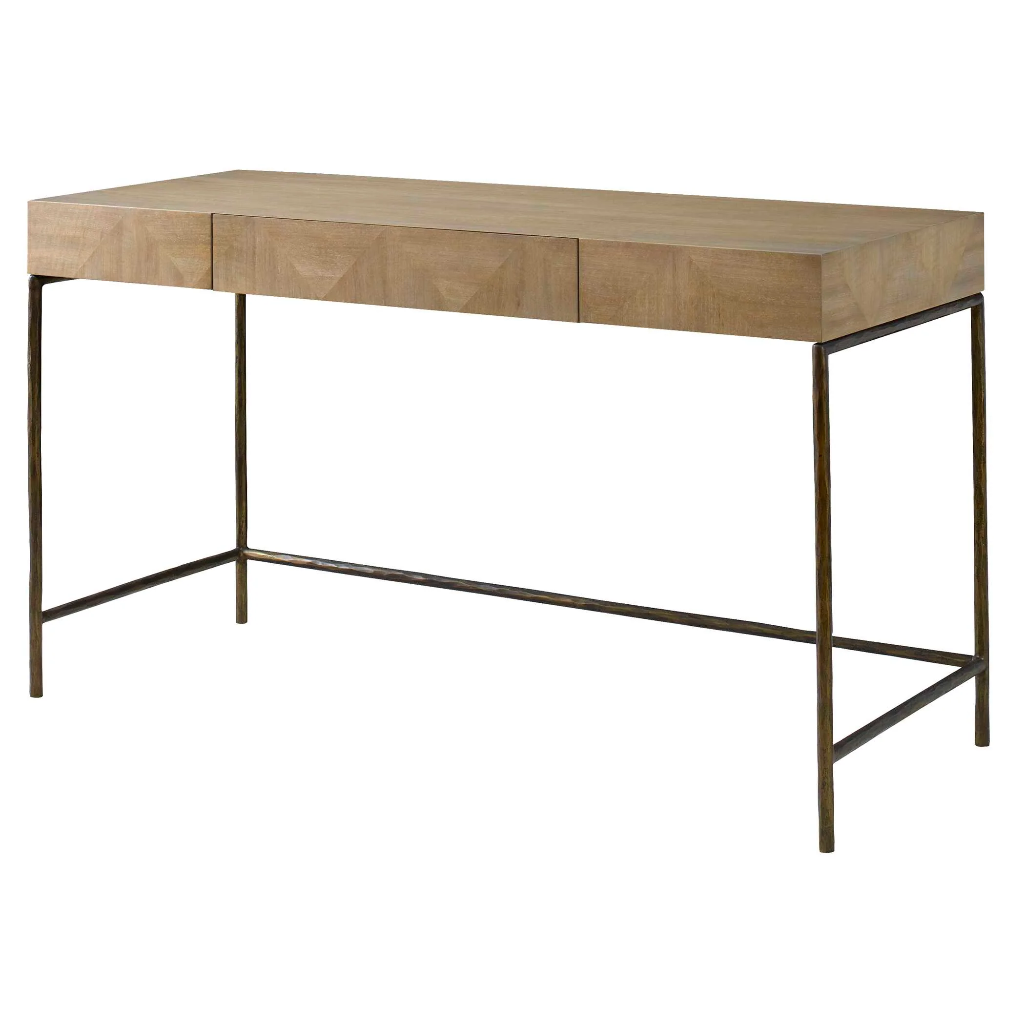 Aristotle Natuiral Wood Modern Desk - Image 5