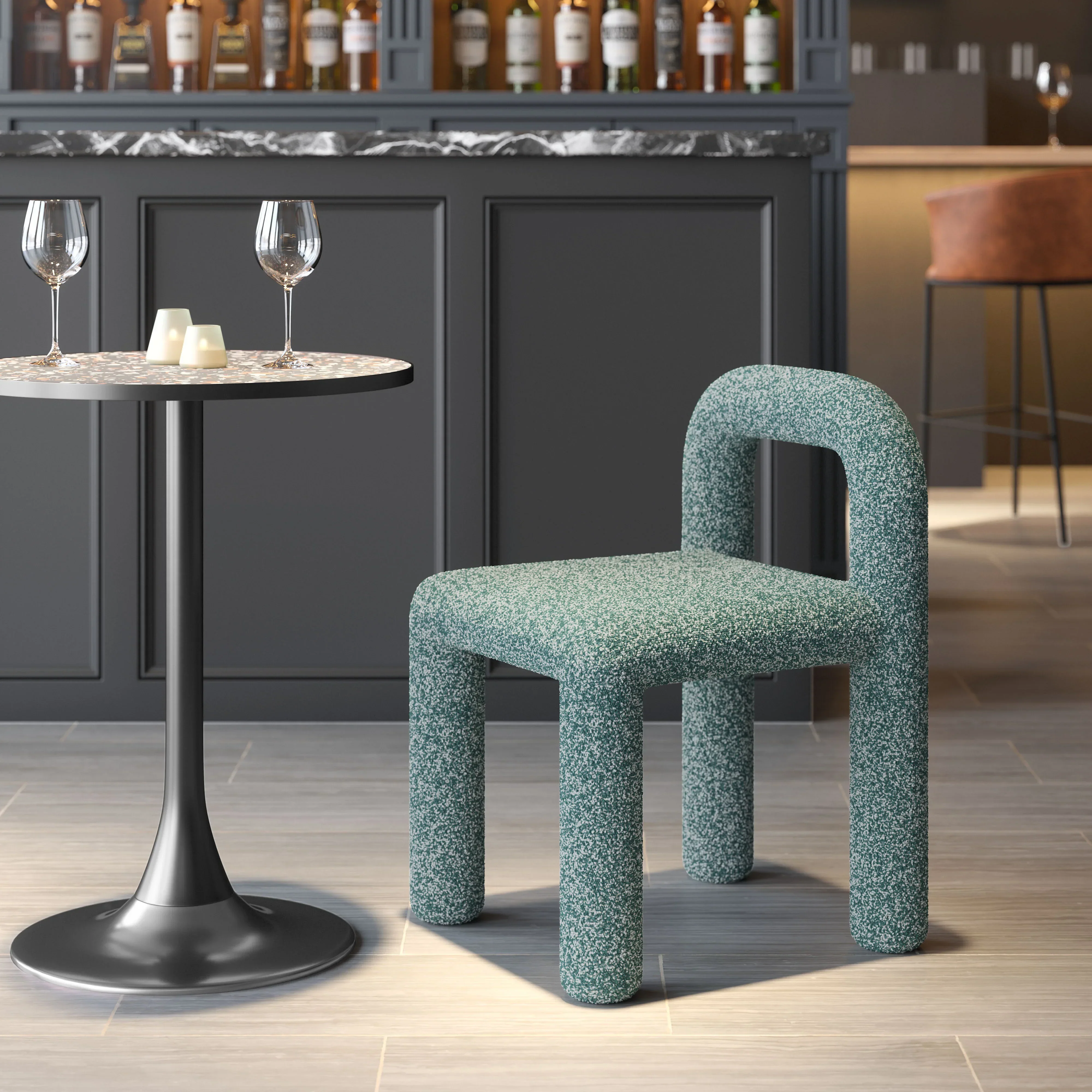 Arum Dining Chair (Set of 2) Snowy Green - Image 2