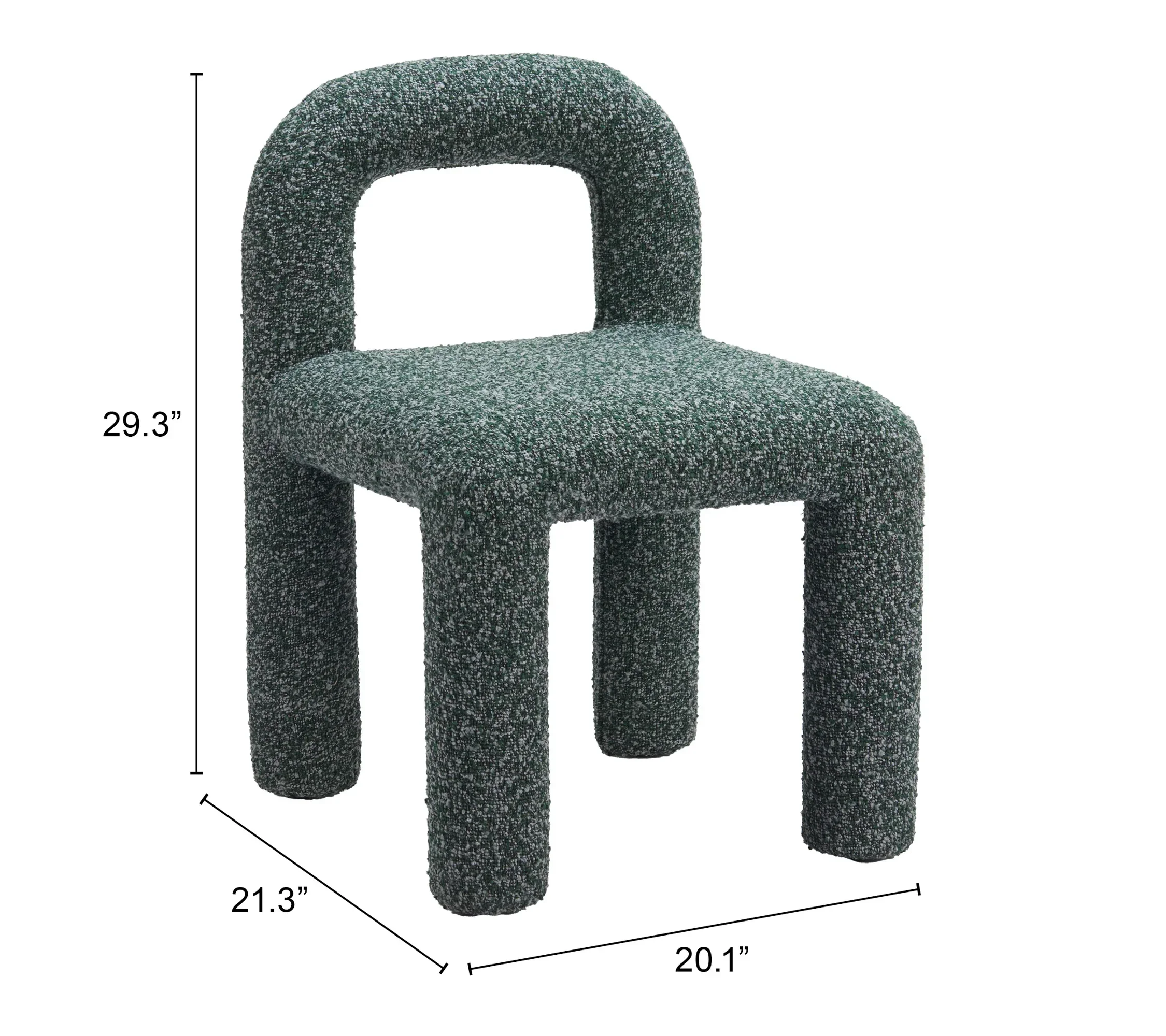 Arum Dining Chair (Set of 2) Snowy Green - Image 7