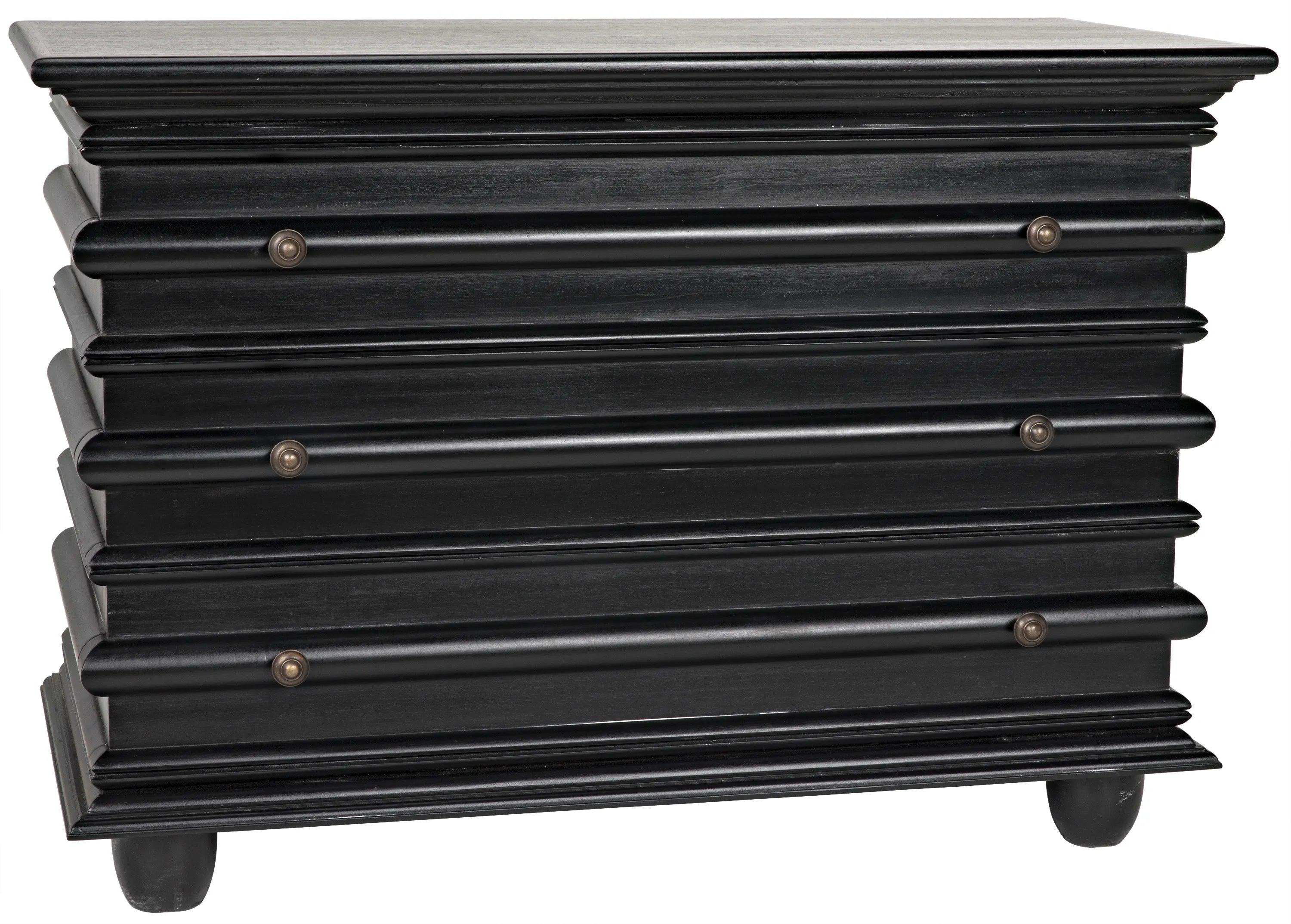 Ascona Small Dresser, Hand Rubbed Black