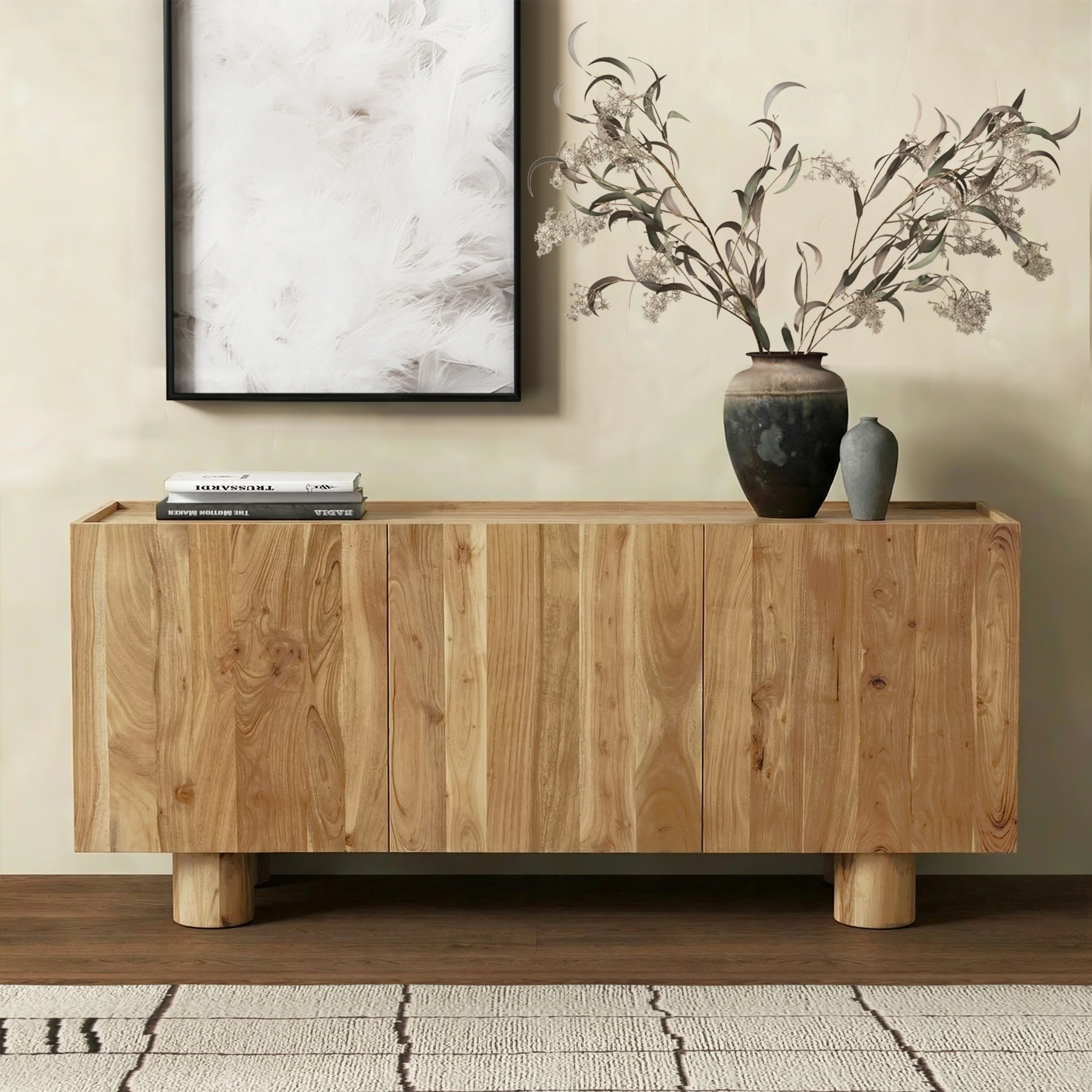 Ashlietta Travertine Top Sideboard - Image 5