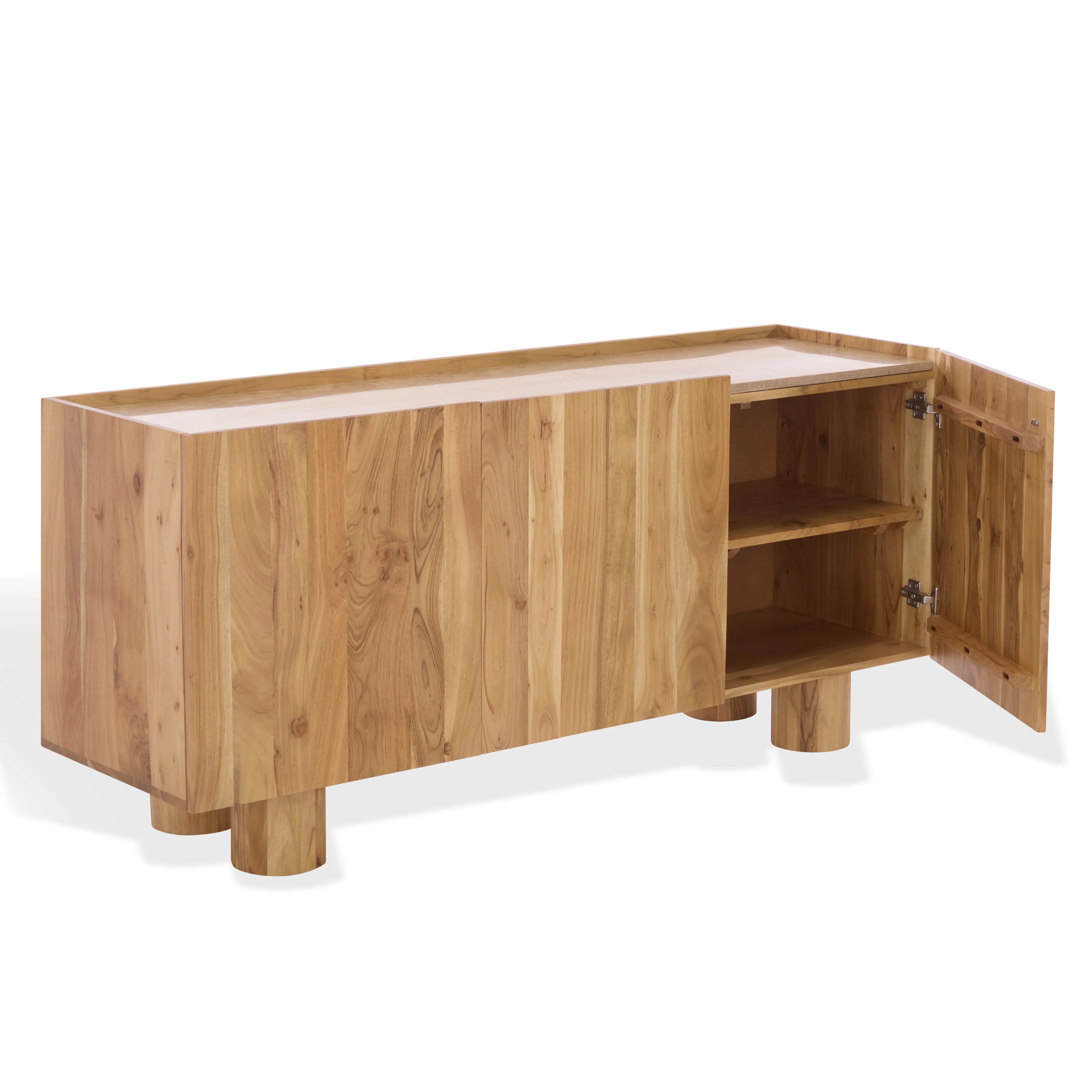 Ashlietta Travertine Top Sideboard - Image 6