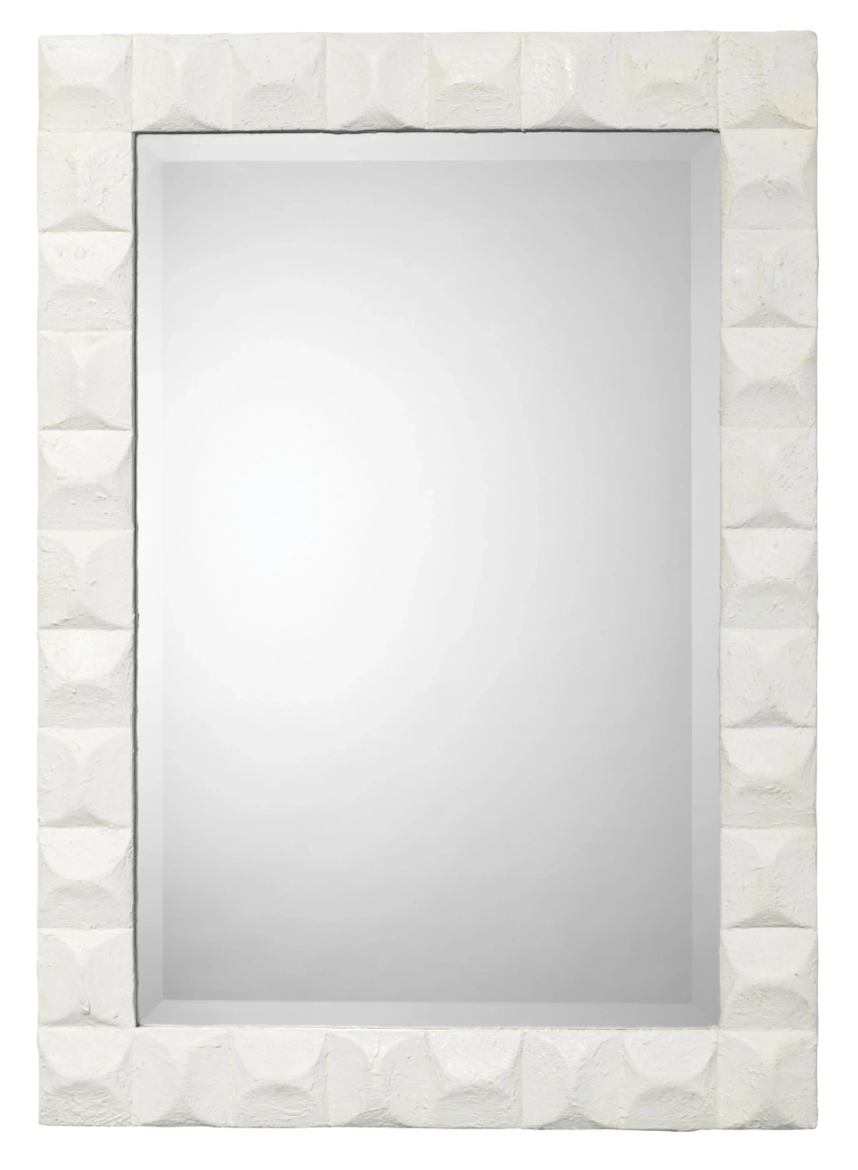 Astor Plaster Wall Rectangle Mirror, White