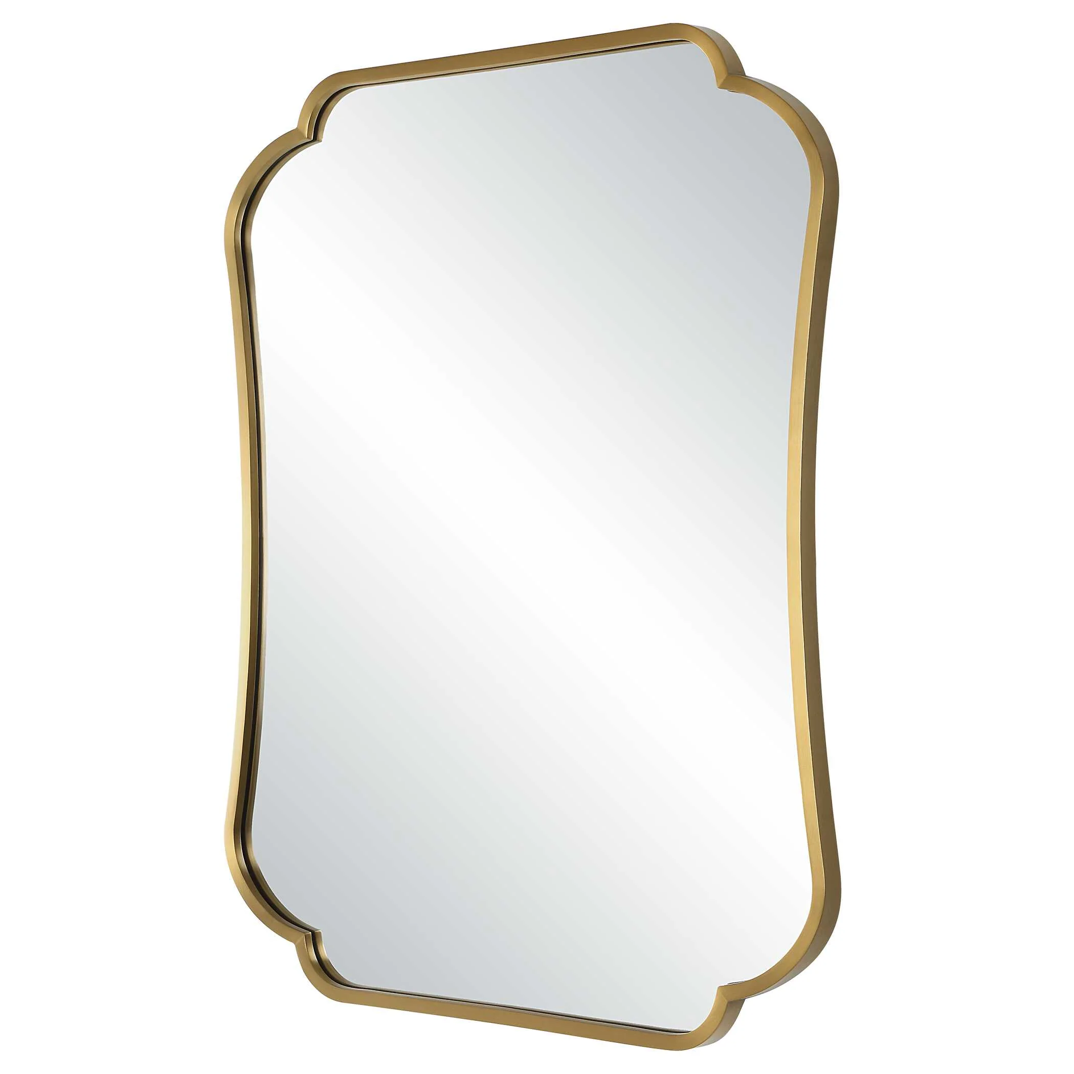 Athena Brushed Brass Mirror - Image 4