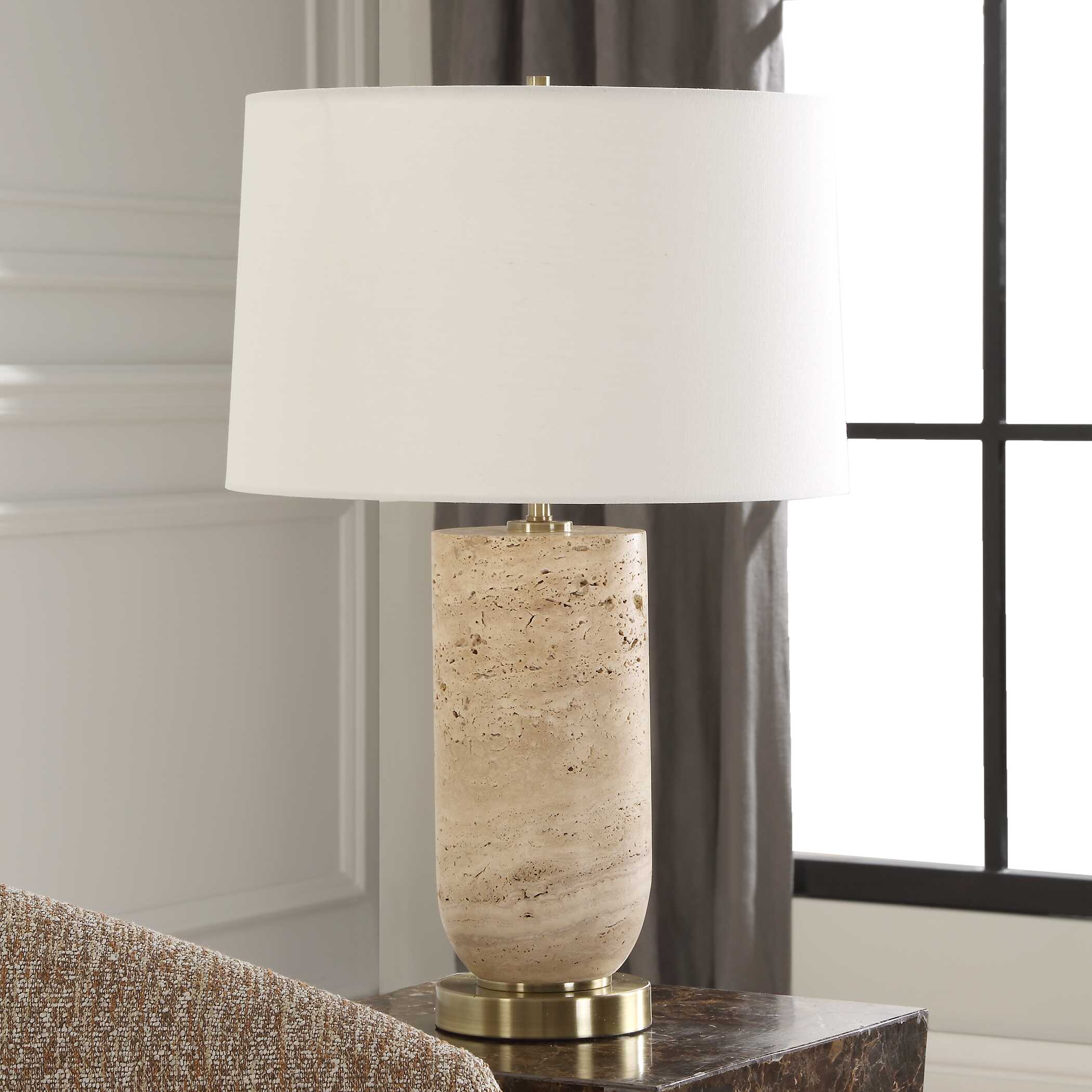 Aubrey Travertine Table Lamp - Image 3