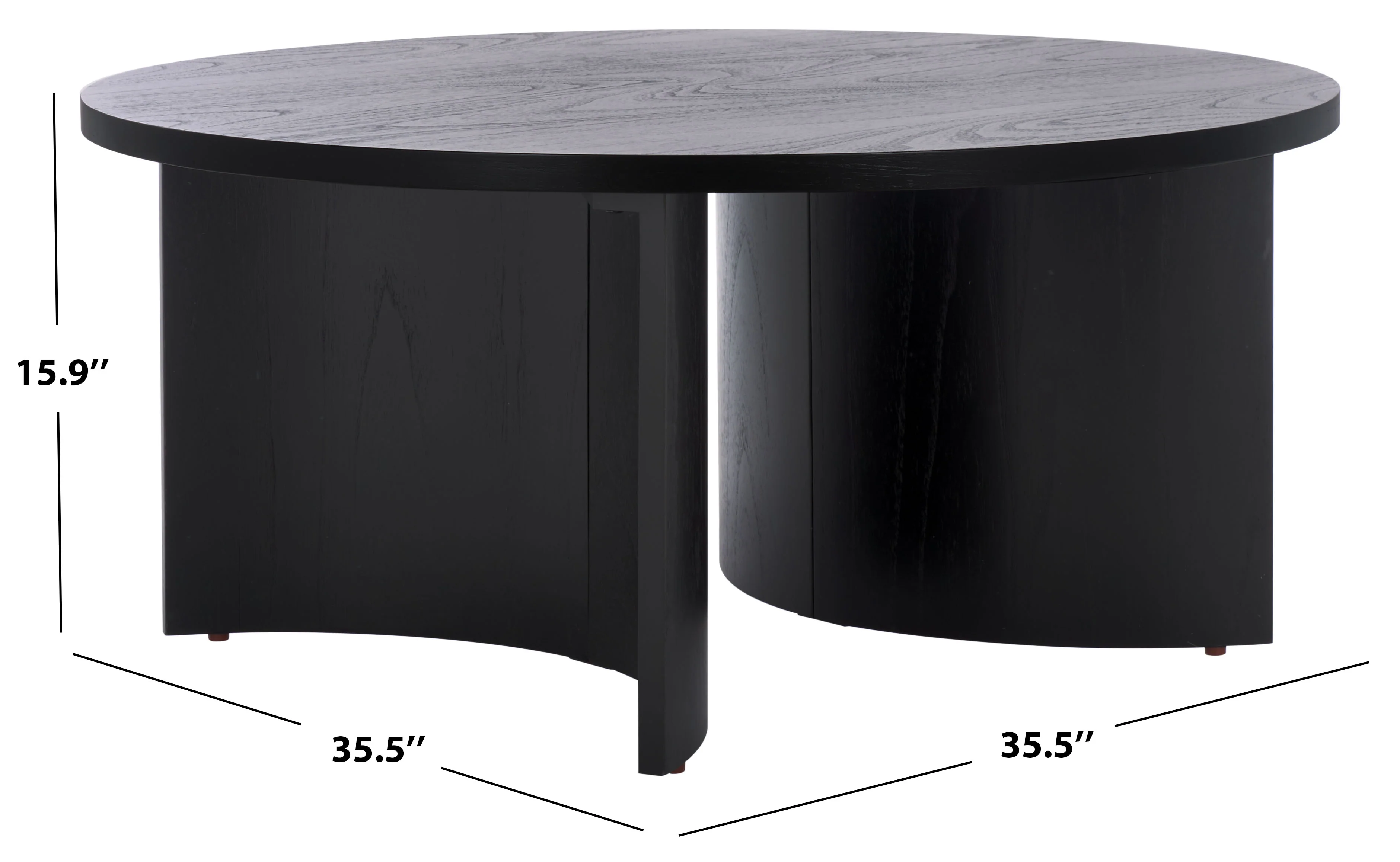 Audriella Round Wood Coffee Table - Image 6