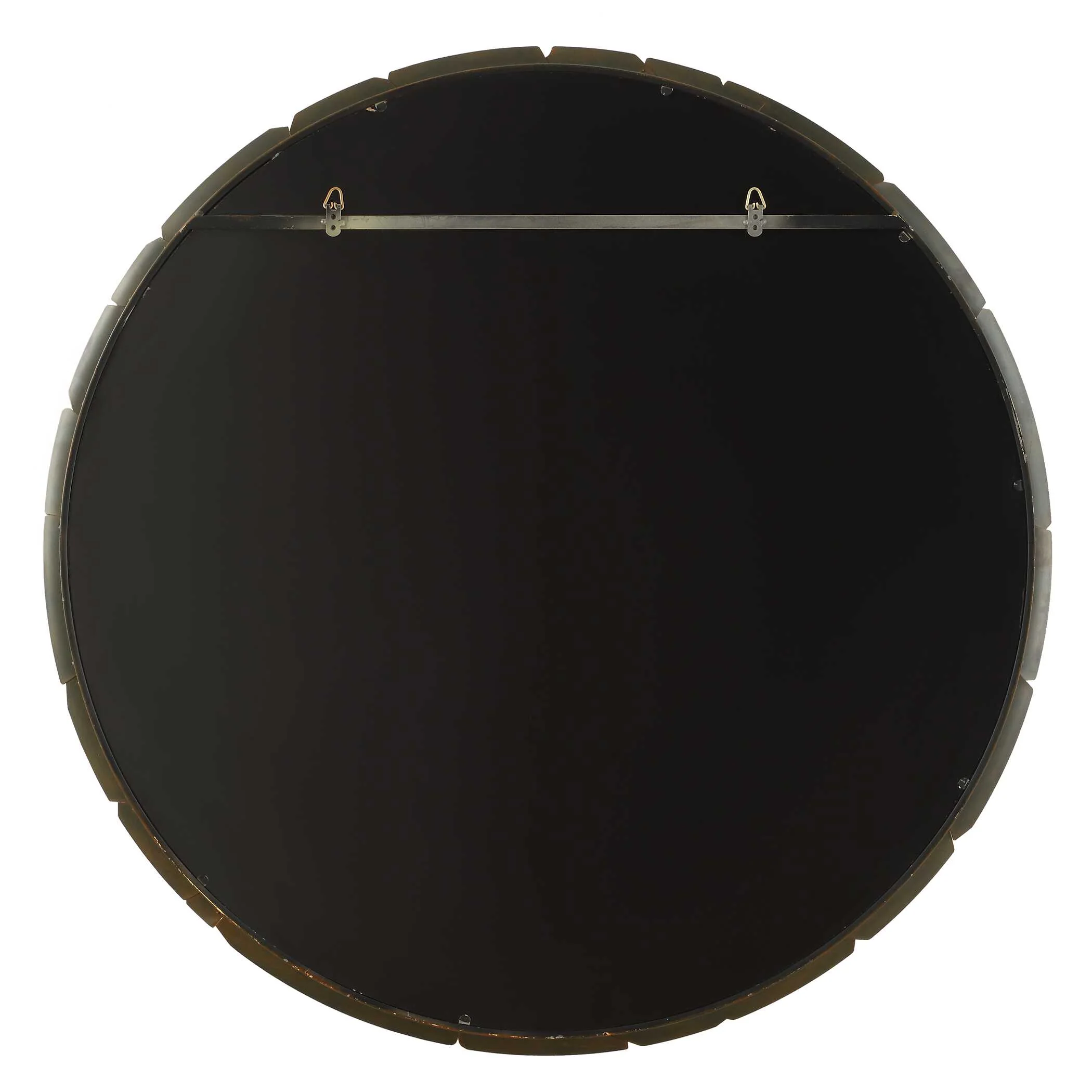 Auger Amber Glass Round Mirror - Image 6