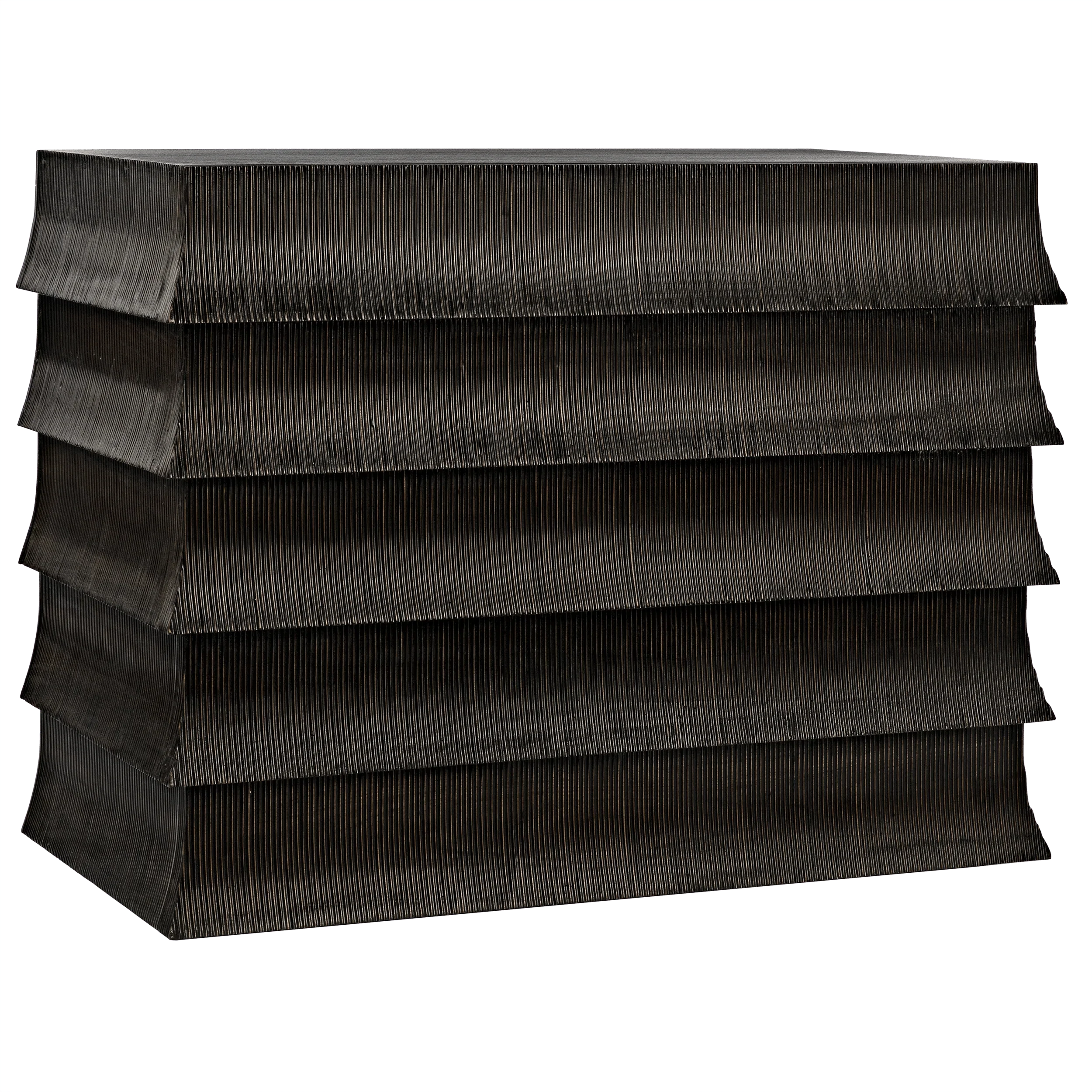 Ava Dresser, Hand Rubbed Black with Light Brown Highlights