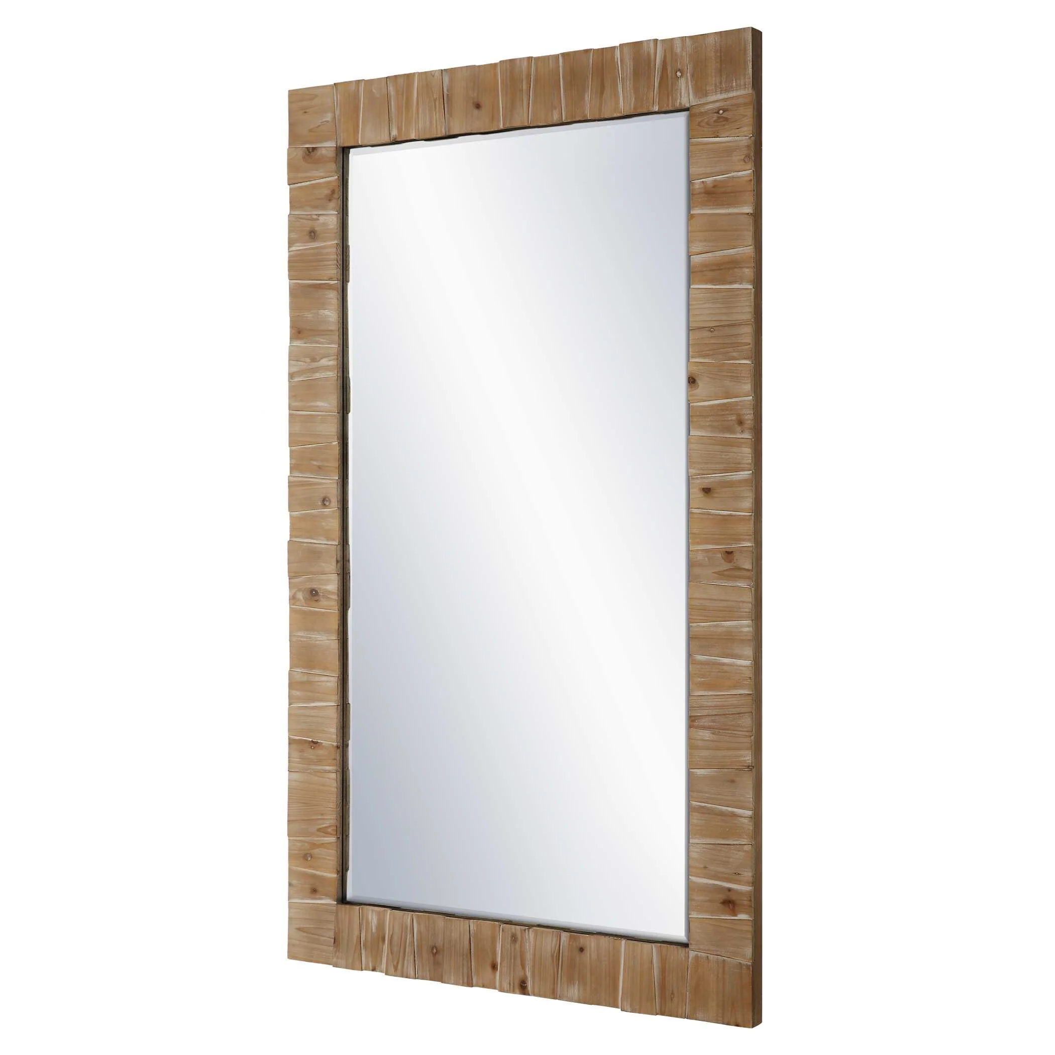 Ayanna Gray Washed Wood Mirror - Image 3