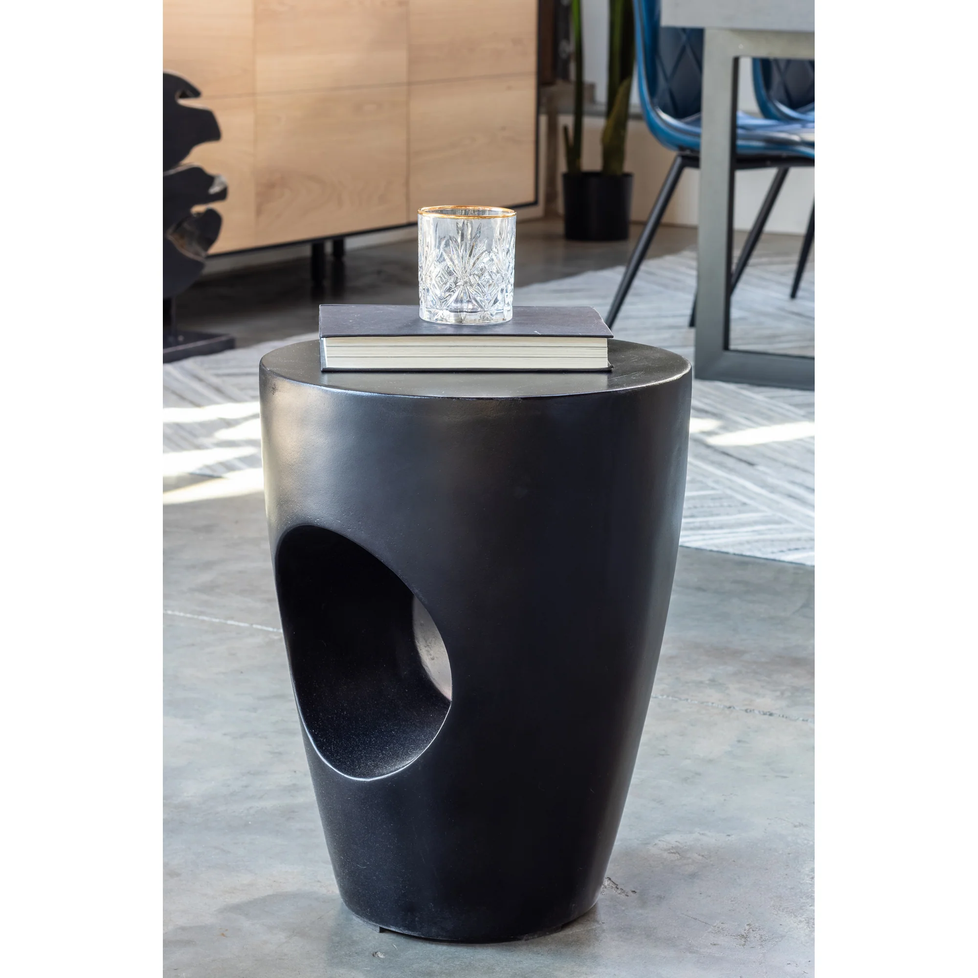 Aylard Outdoor Stool Black - Image 2