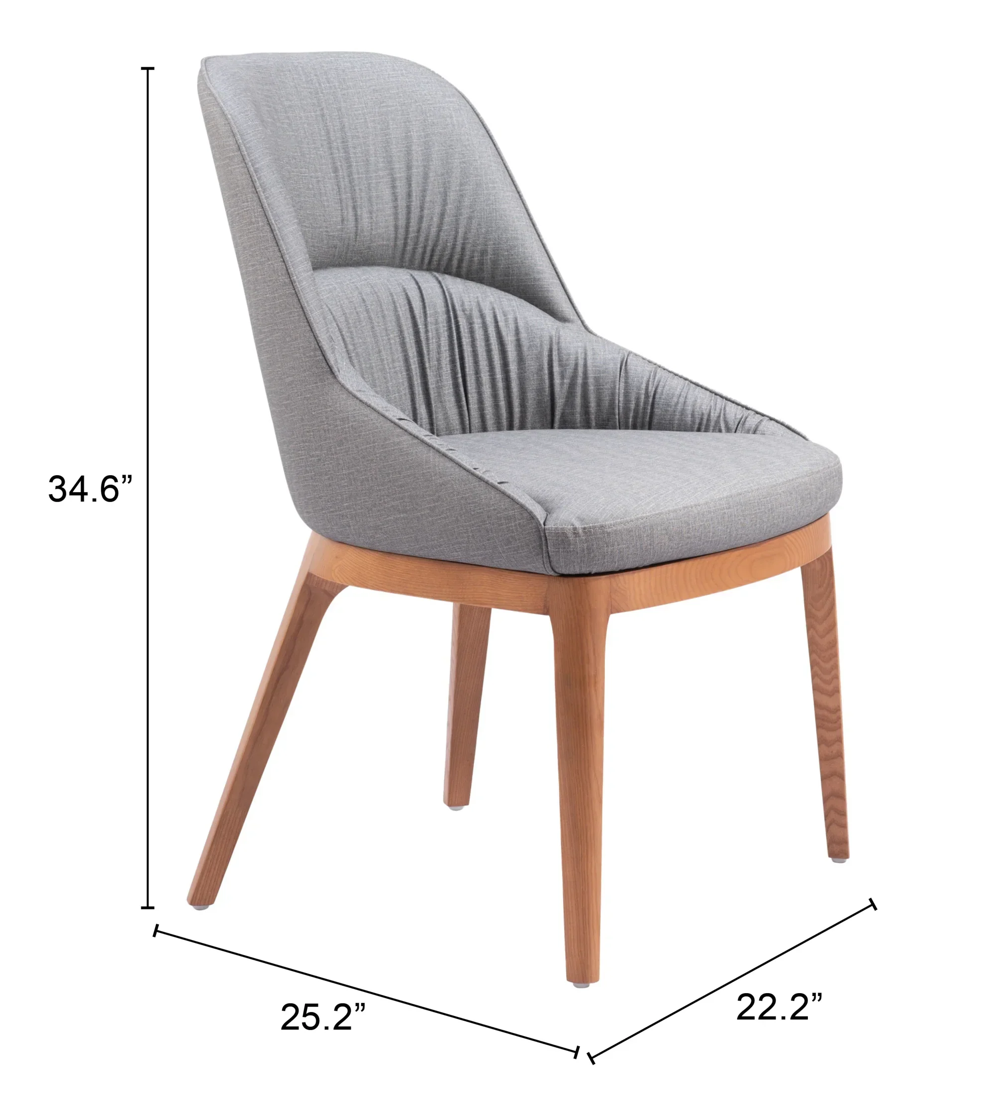 Ayr Dining Chair (Set of 2) Slate Gray - Image 5