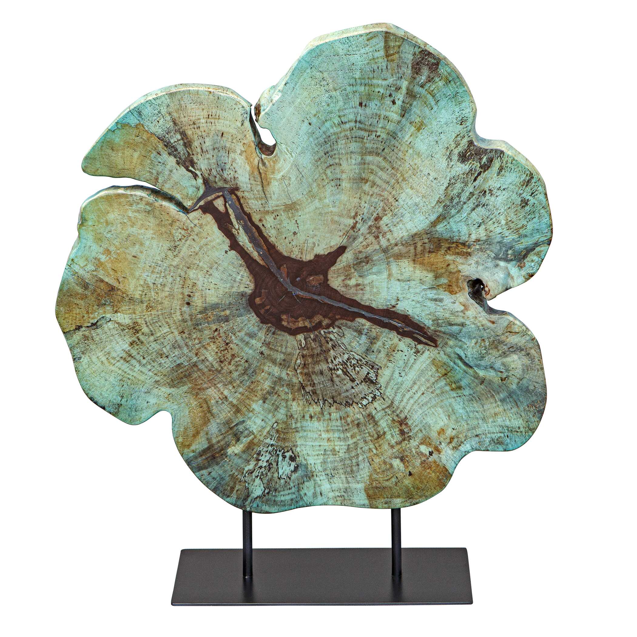 Bahati Wood Blue Sculpture - Image 5