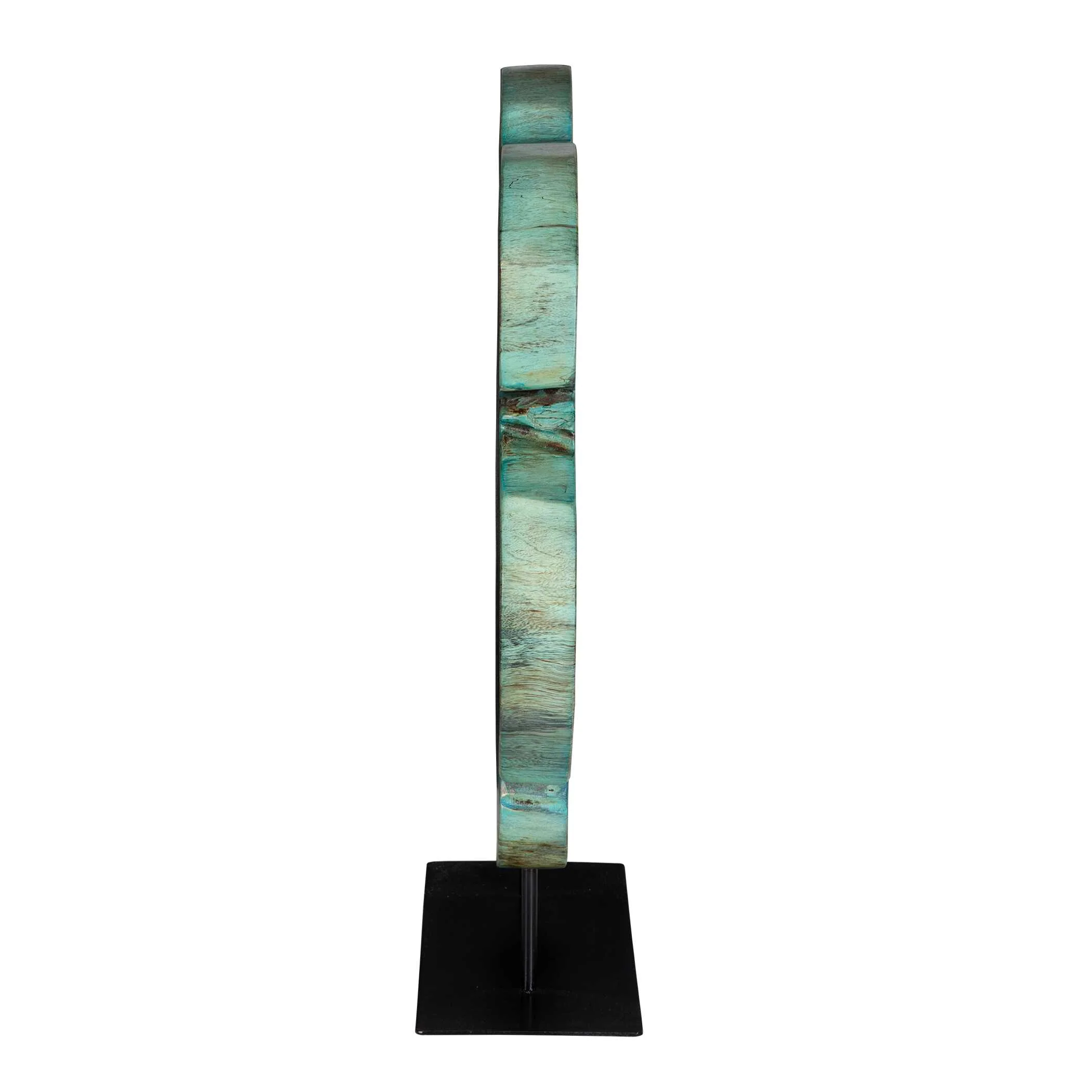 Bahati Wood Blue Sculpture - Image 6