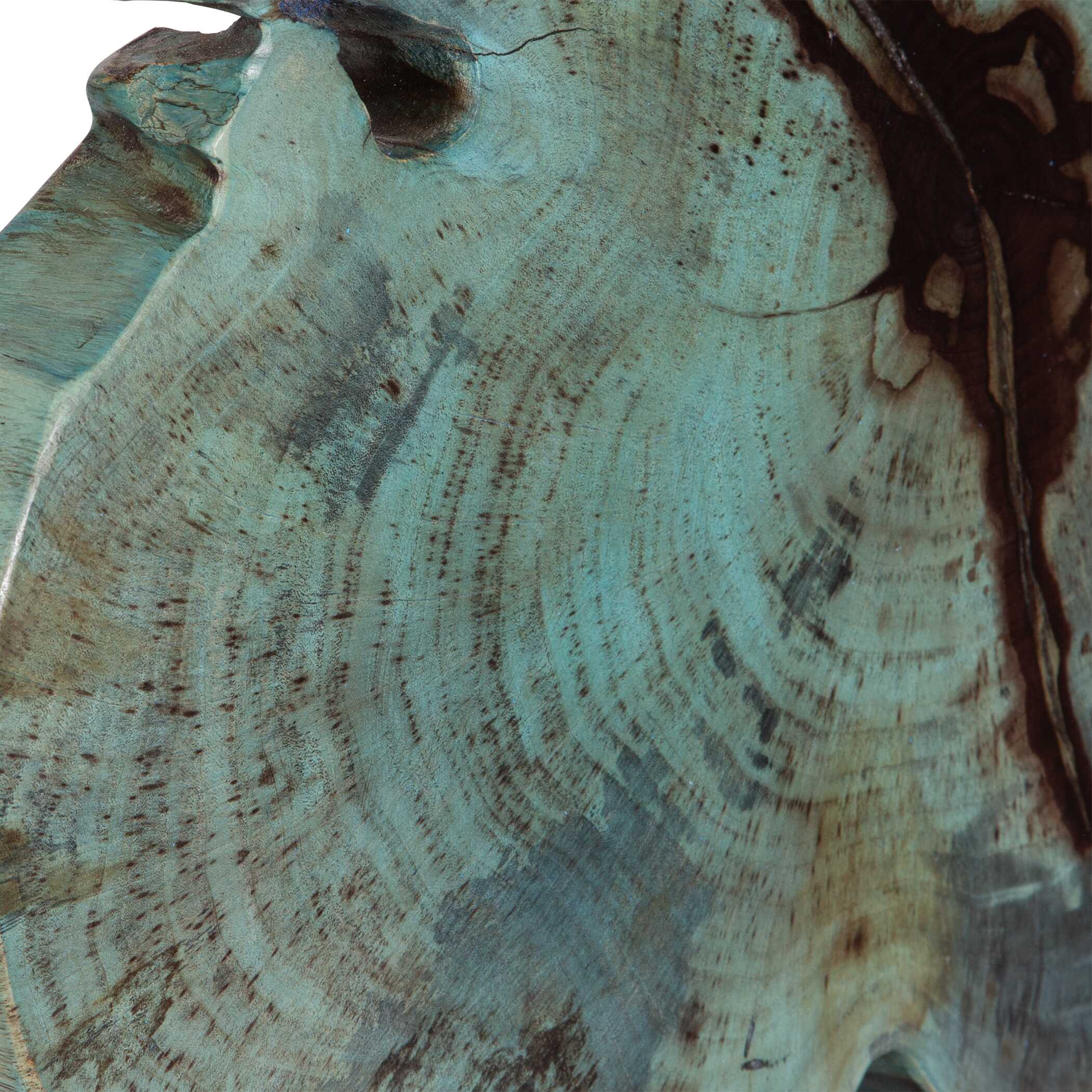 Bahati Wood Blue Sculpture - Image 8