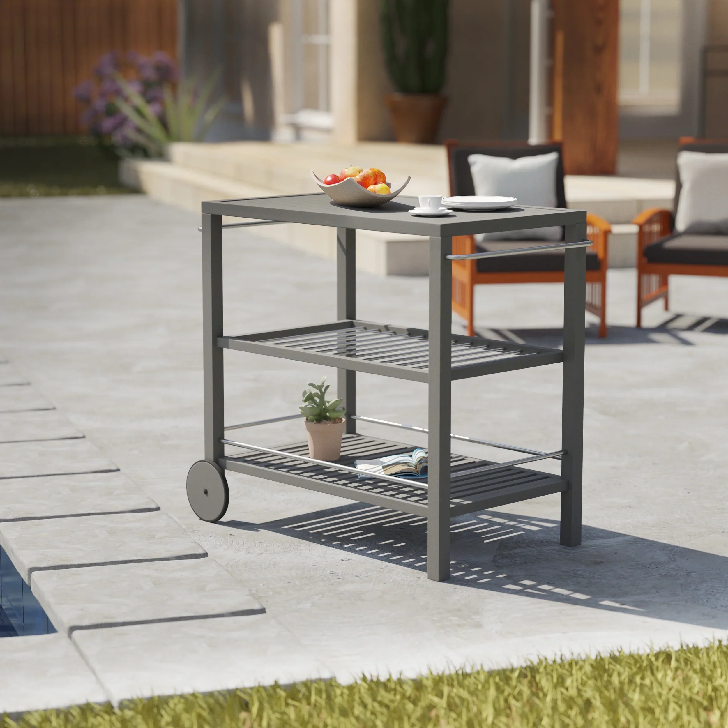 Bajarno Outdoor Bar Cart - Image 2