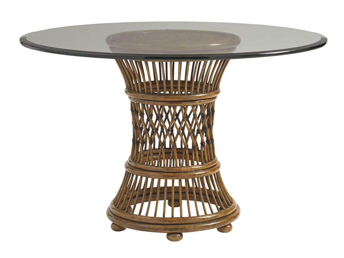 Bali Hai Aruba Dining Table With 36 Inch Glass Top
