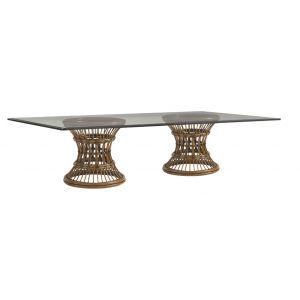 Bali Hai Latitude Dining Table With 84 X 48 Inch Glass Top