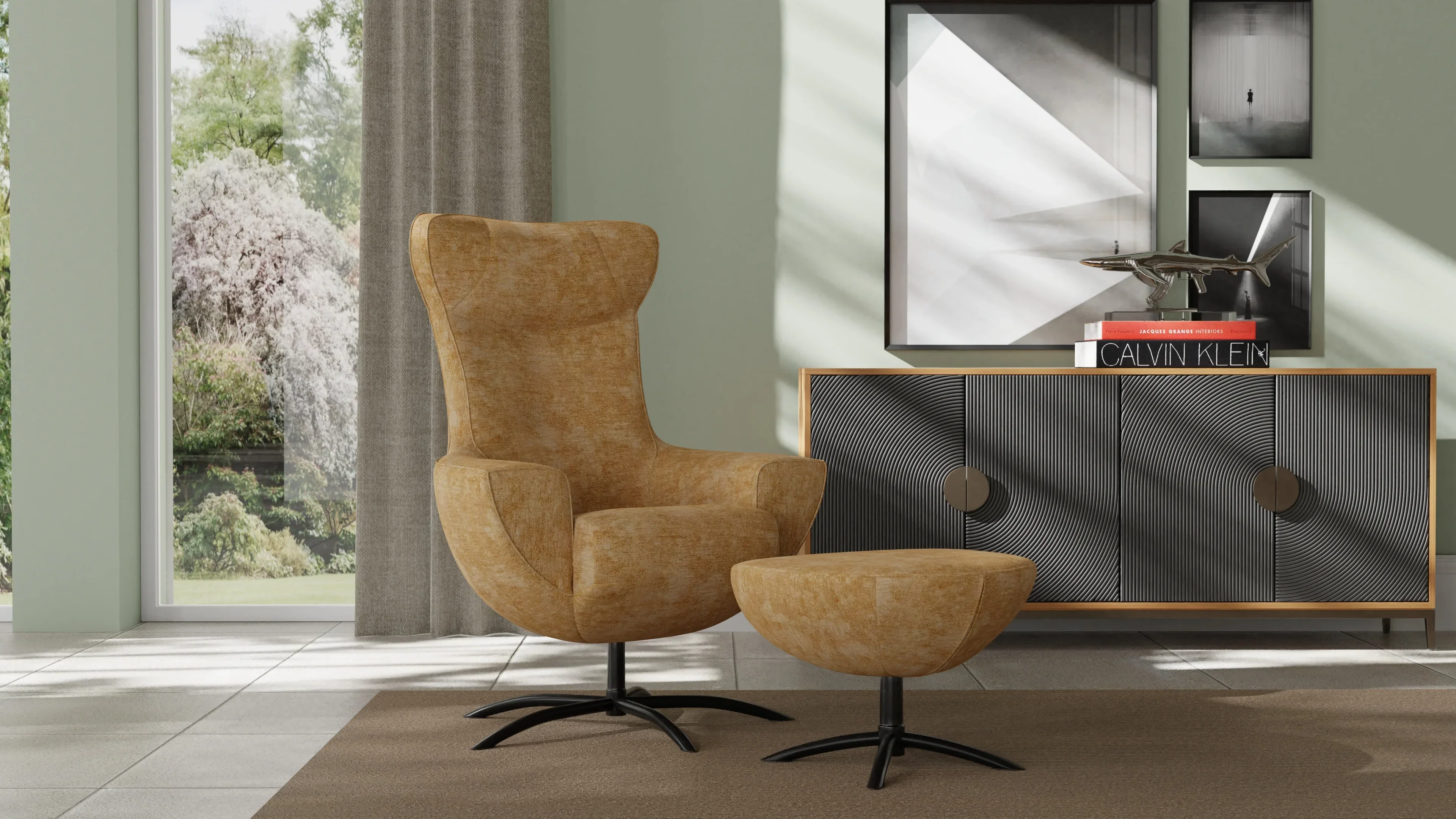 Baloo Chair with Footstool - Image 4