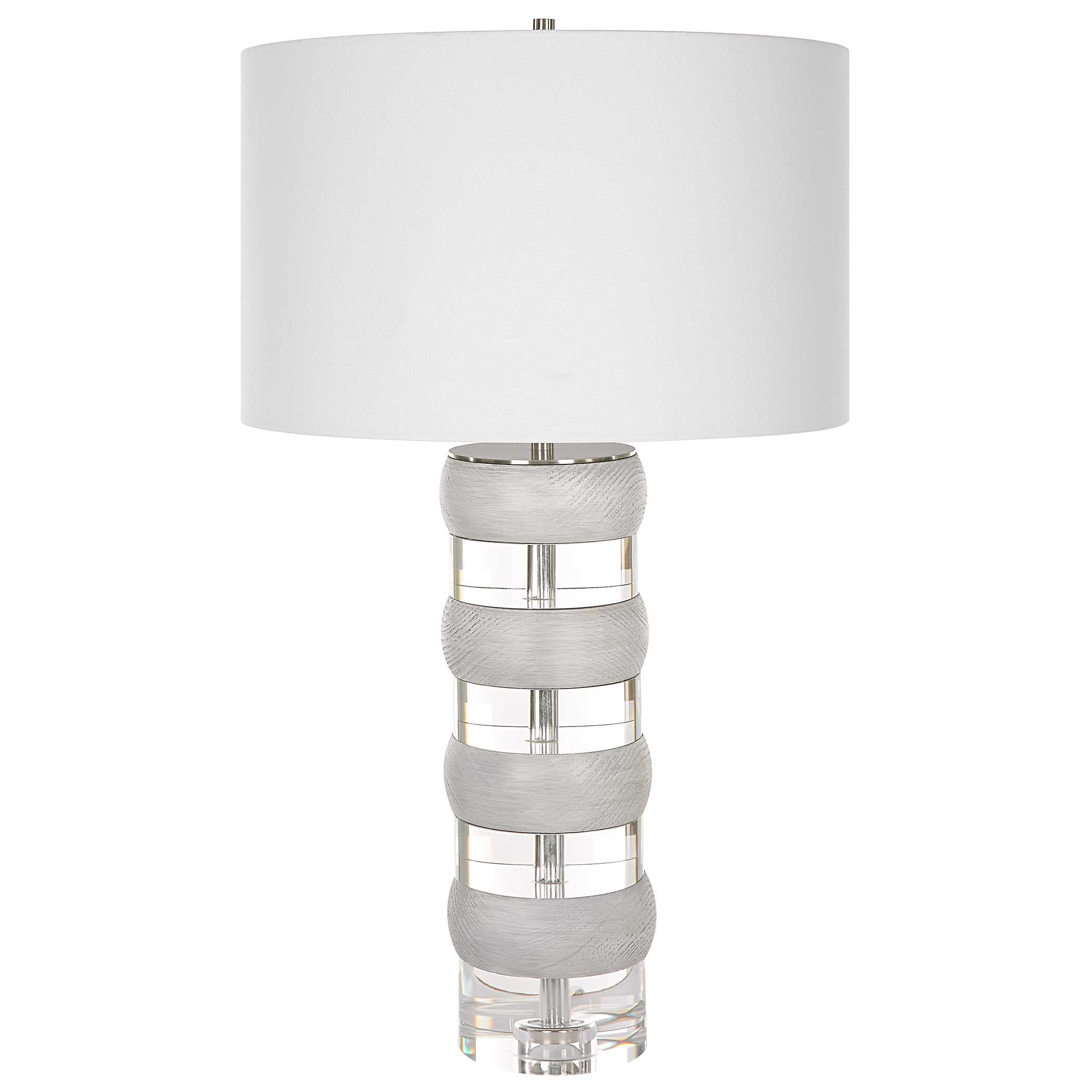 Band Together Crystal & Wood Table Lamp - Image 4