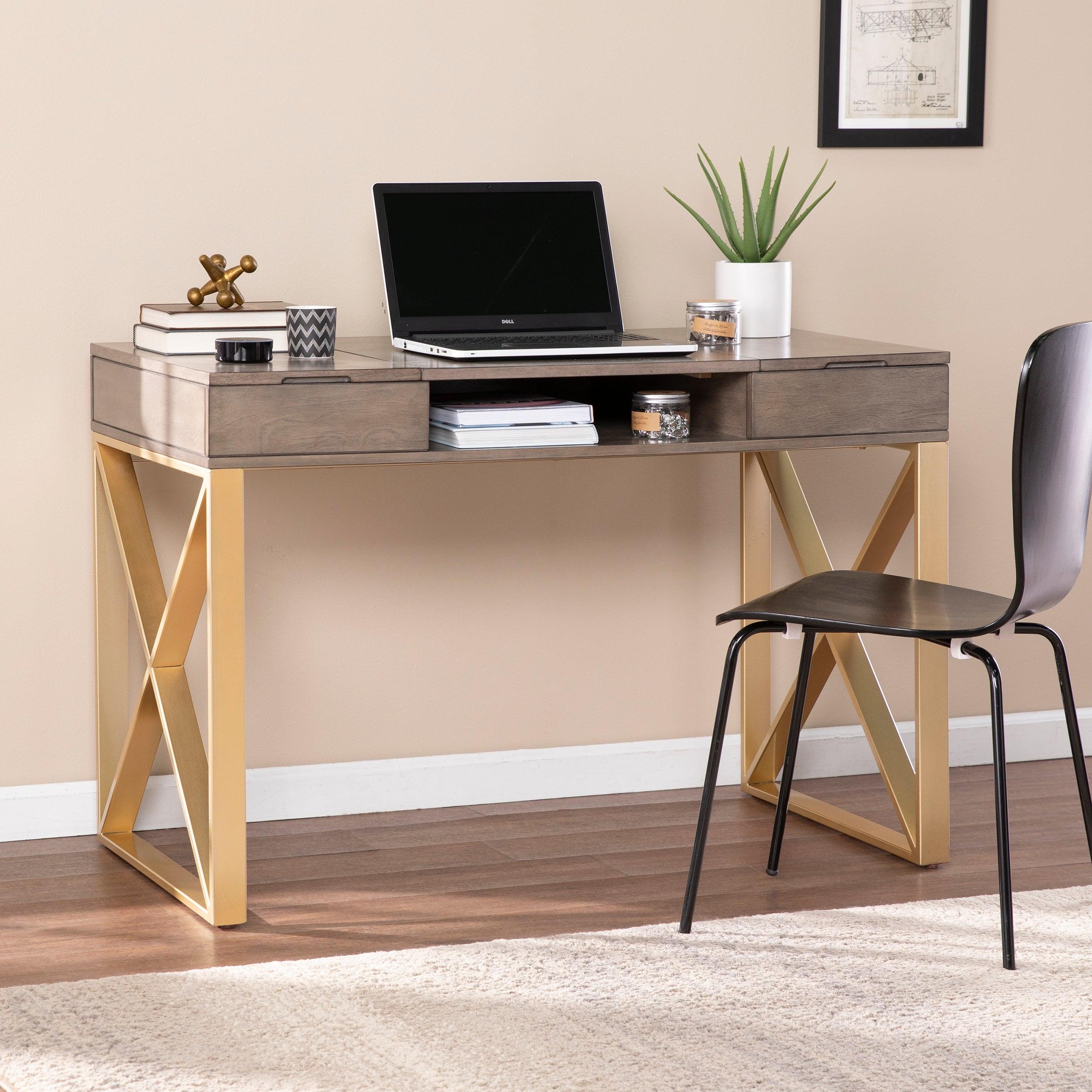 Bardmont Two-Tone Desk w/ Storage - Image 2