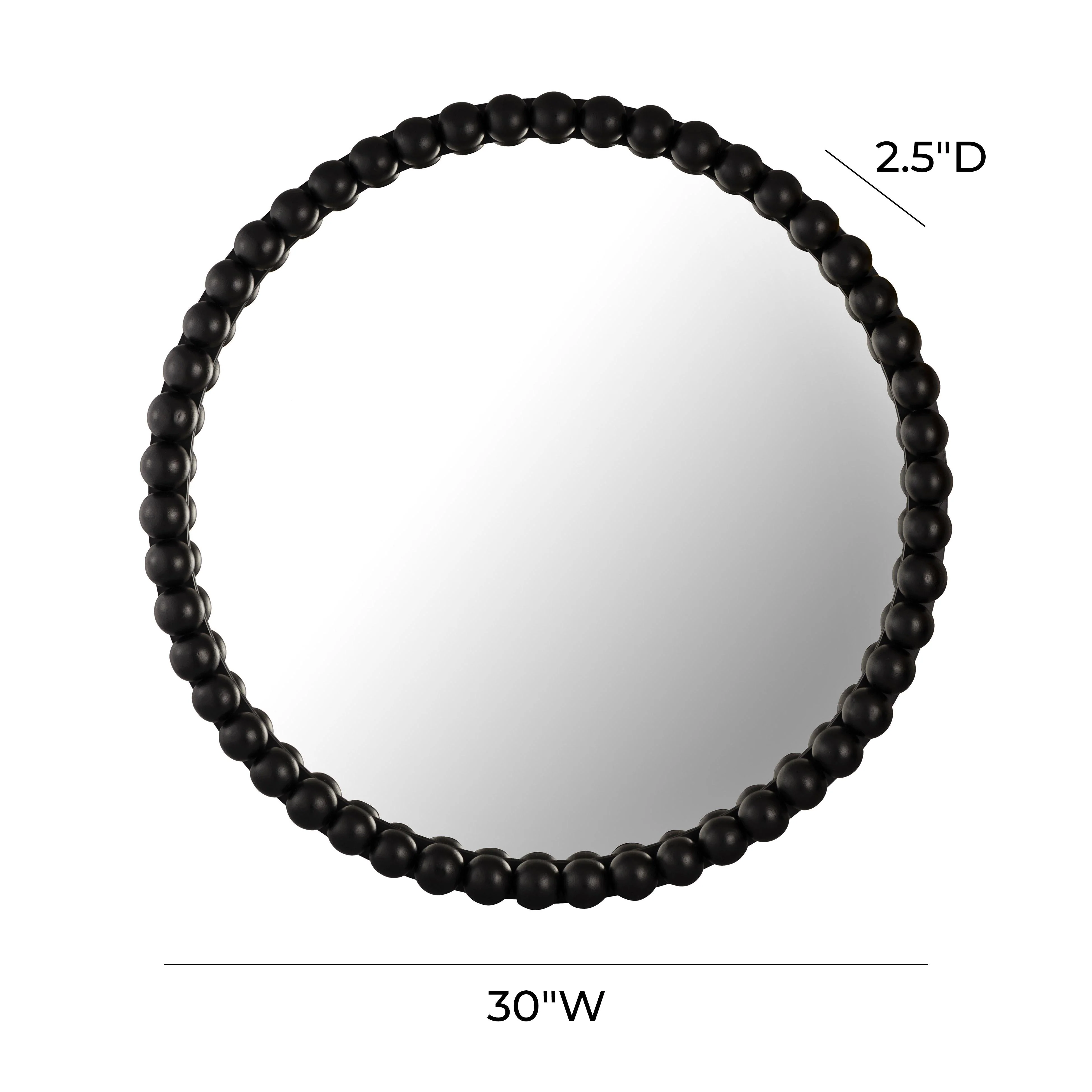 Baria Black Wooden Mirror - Image 6