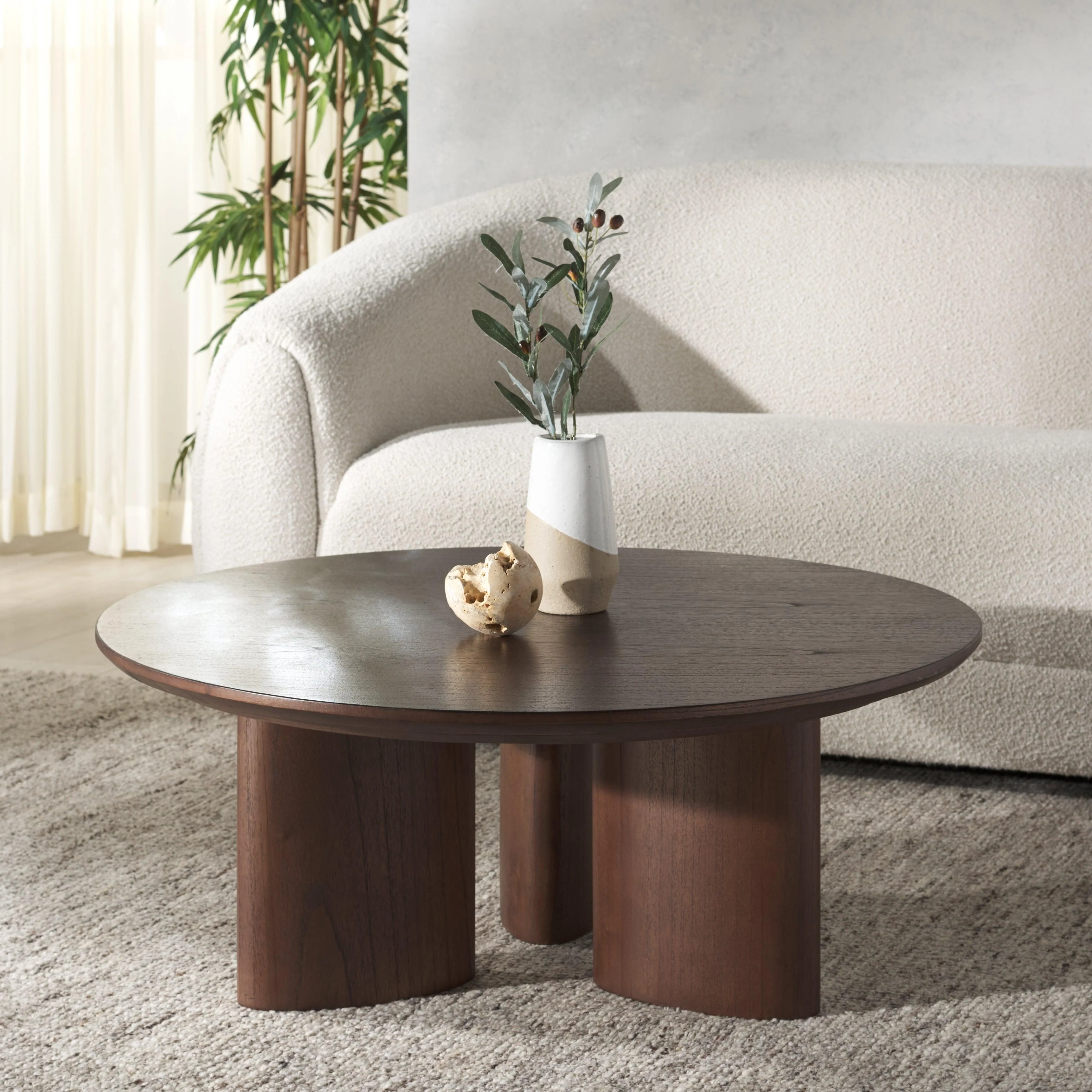 Barnard Round Wood Coffee Table - Image 11