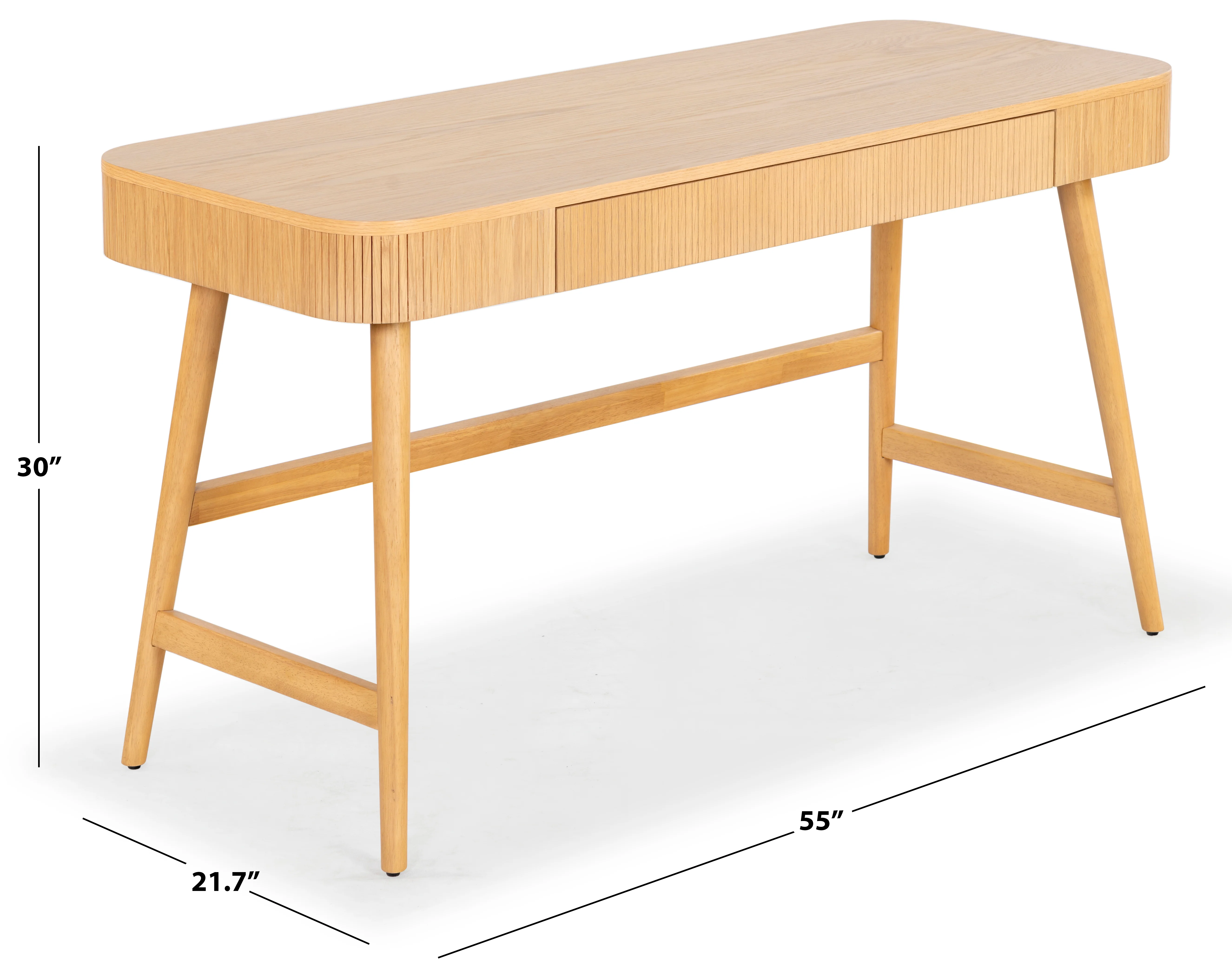 Barnett 1 Drawer Wood Desk - Image 7