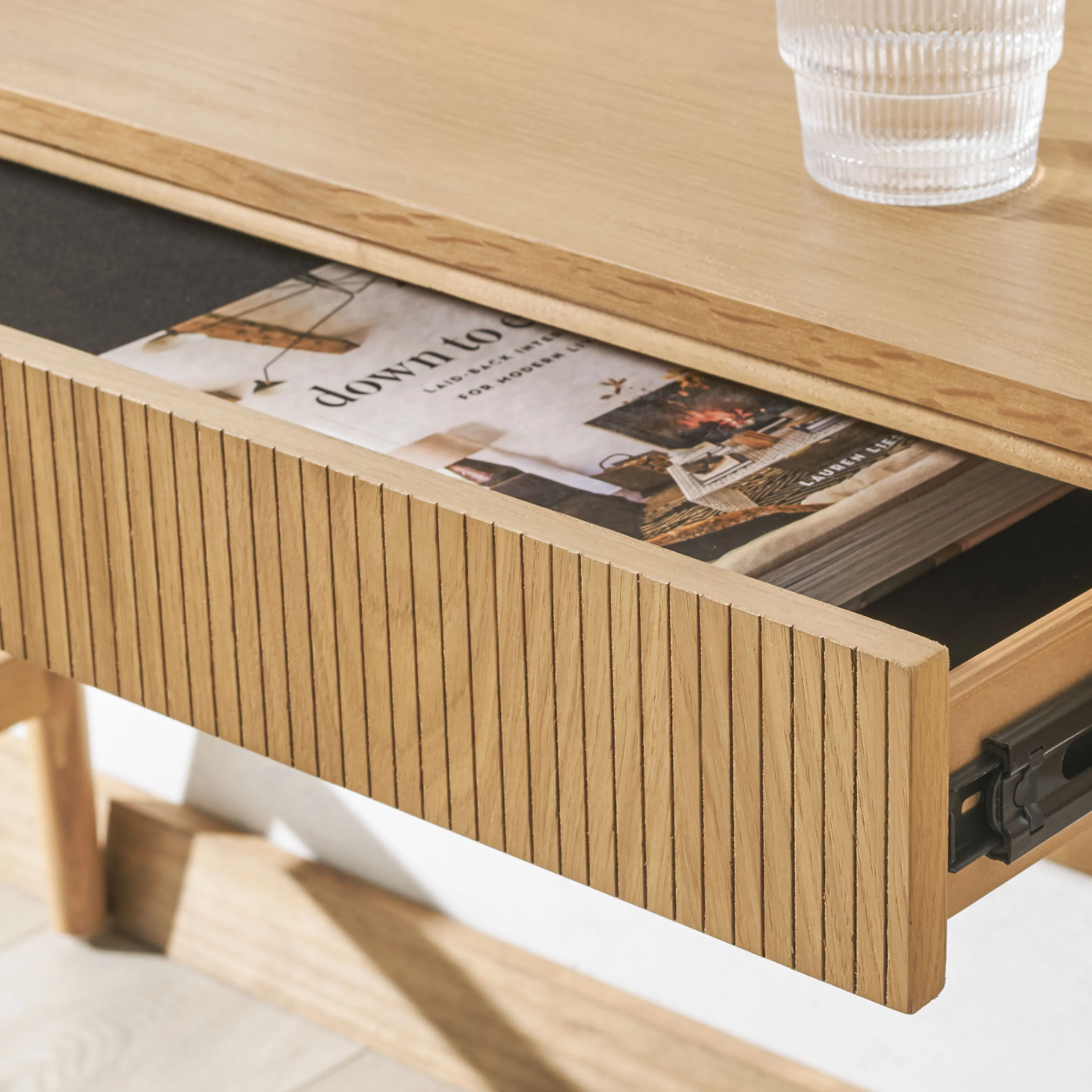 Barnett 1 Drawer Wood Desk - Image 8