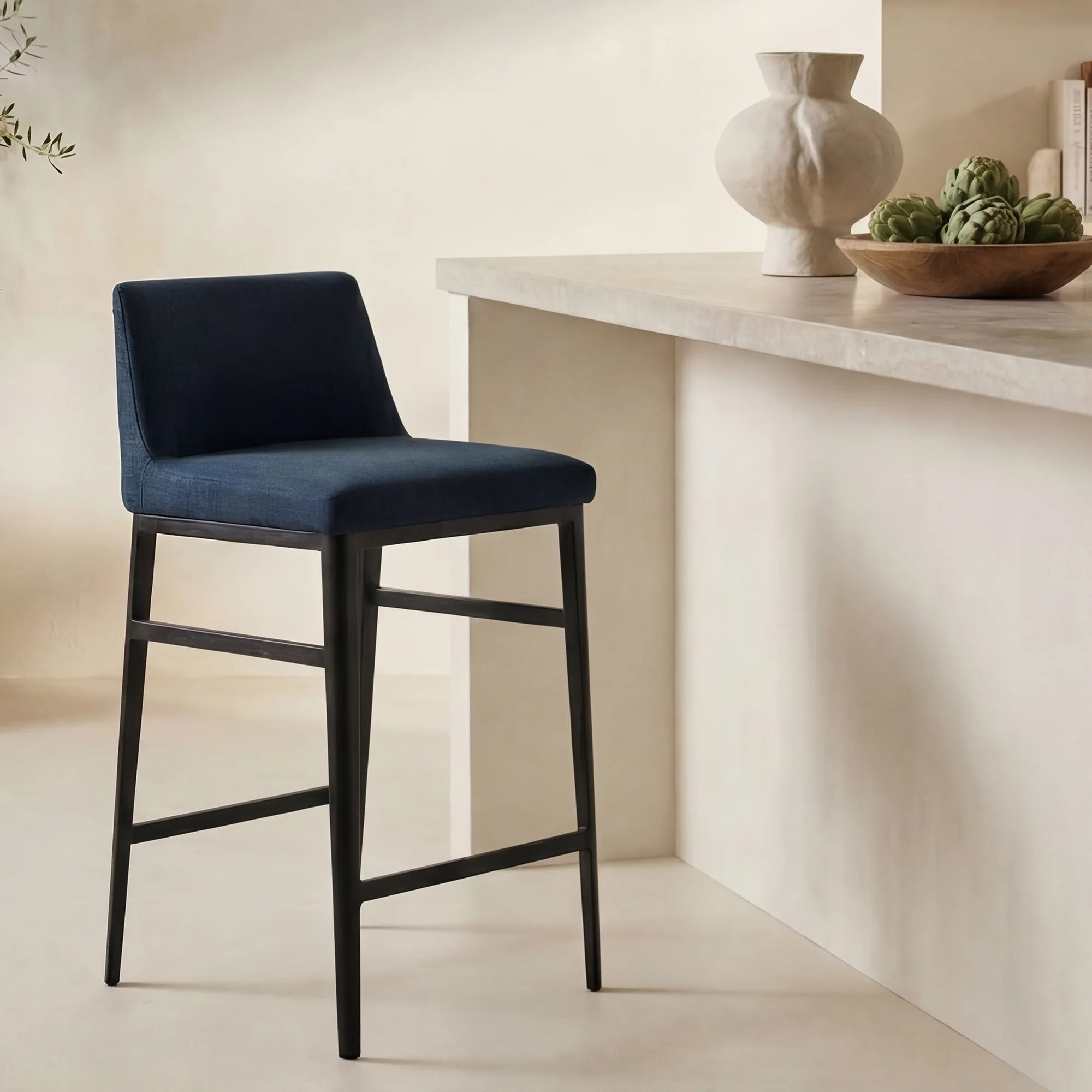 Baron Counter Stool Blue - Set of 2 - Image 2