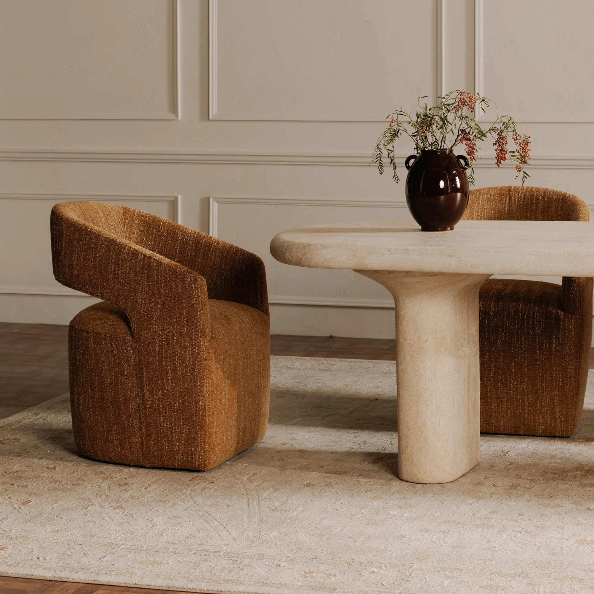 Barrow Rolling Dining Chair - Set of 2 - Image 6