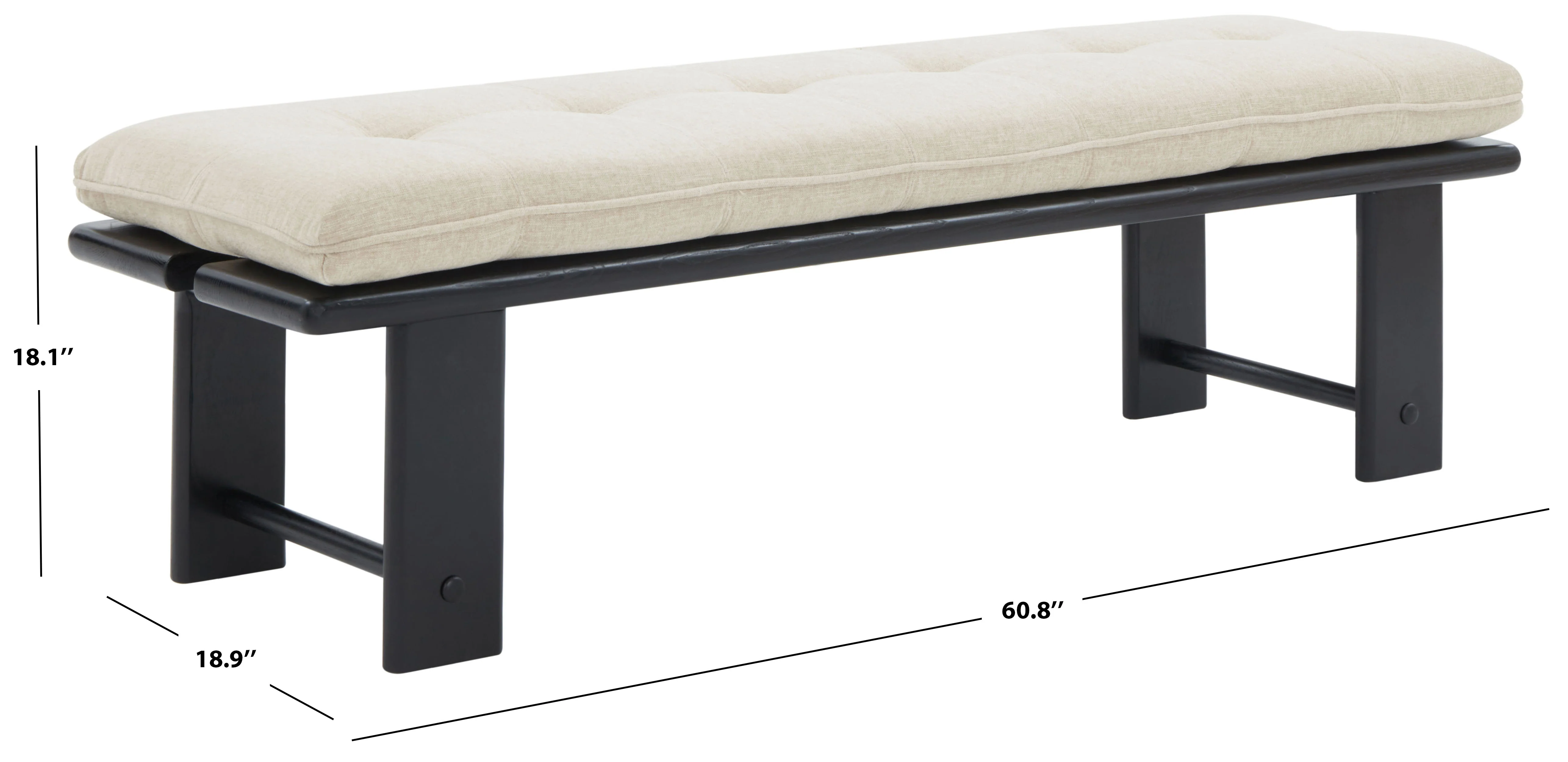 Bartolili Wood & Cushion Bench - Image 10