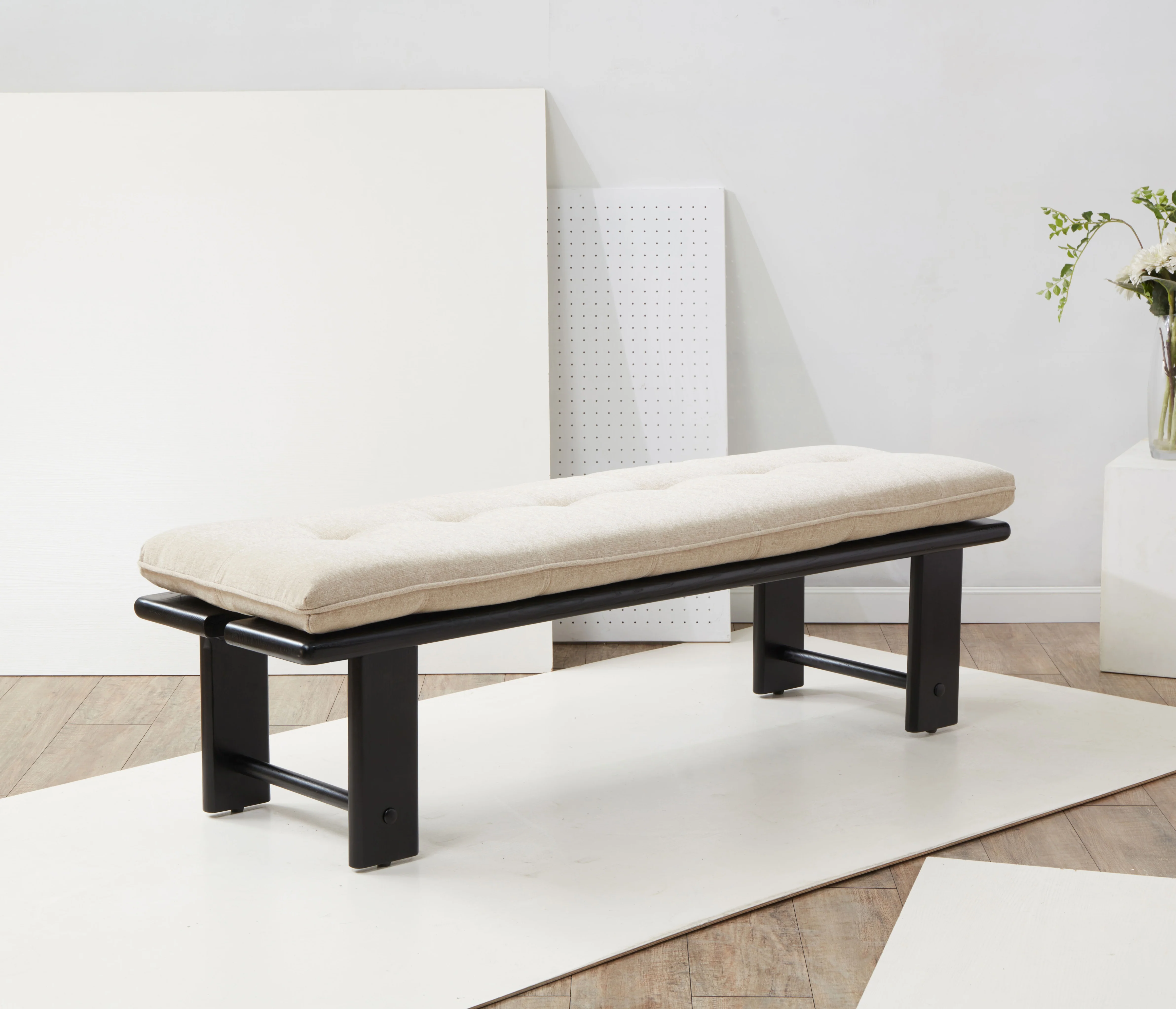 Bartolili Wood & Cushion Bench - Image 8