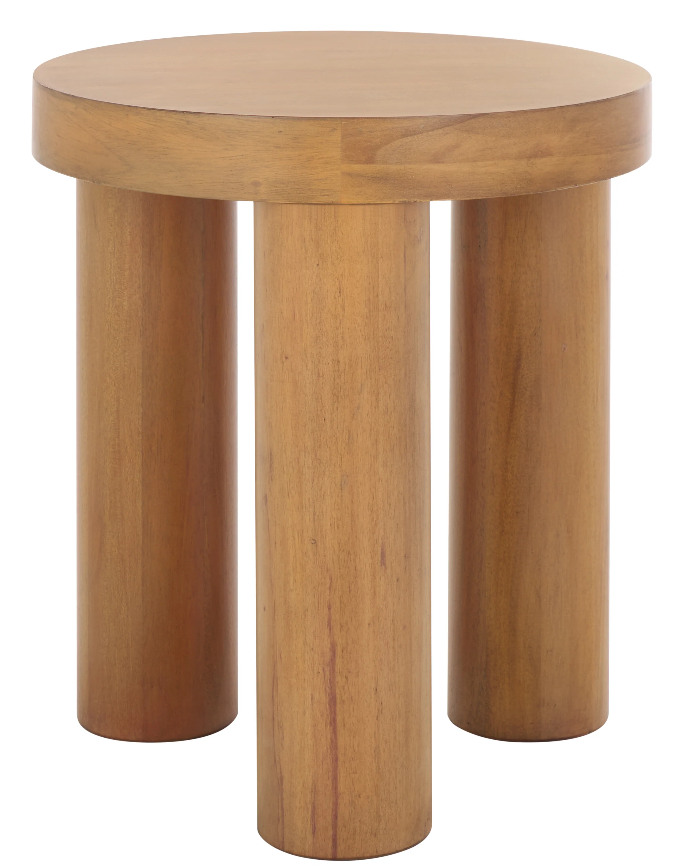 Bary Round 3 Leg Wood Accent Table