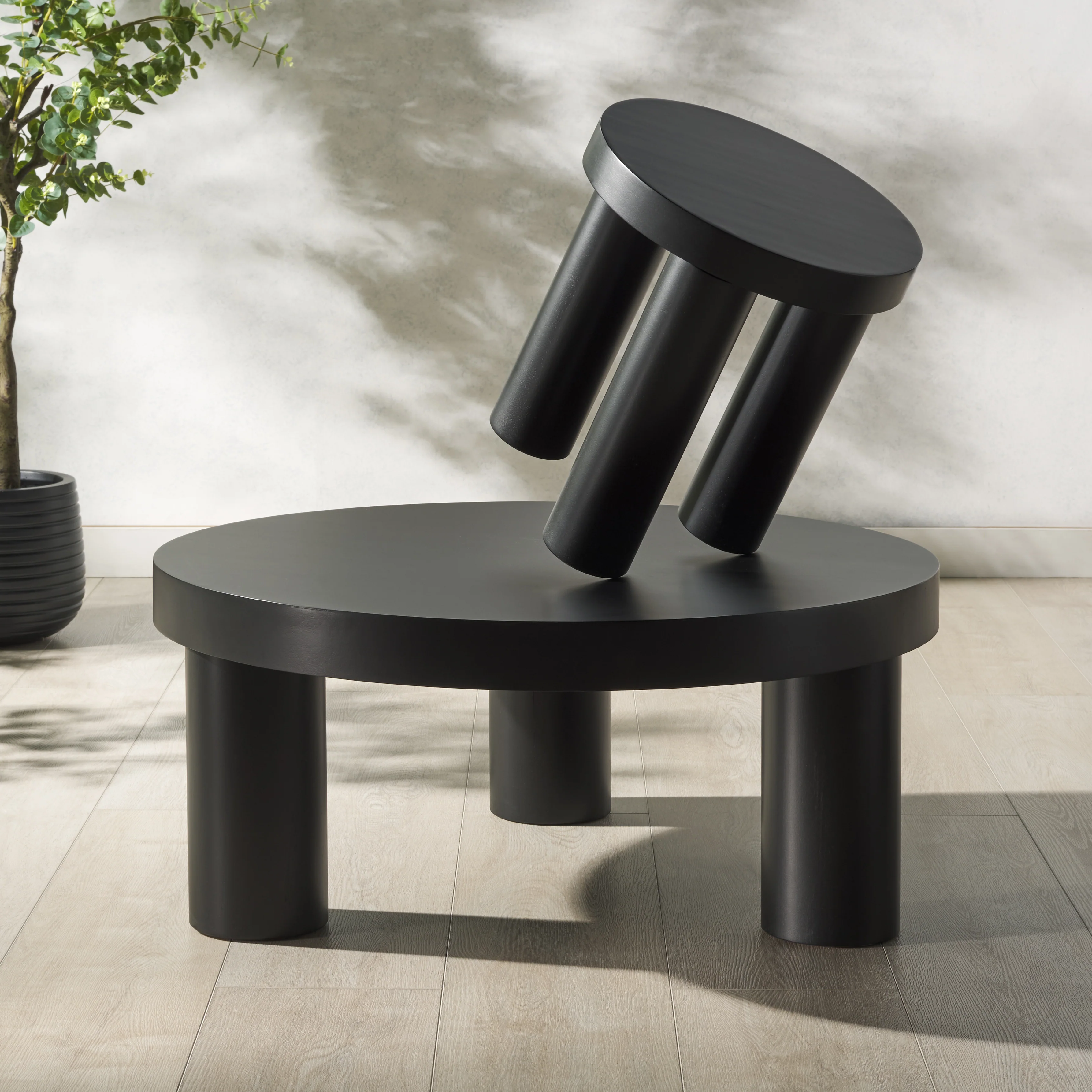 Bary Round 3 Leg Wood Accent Table - Image 20
