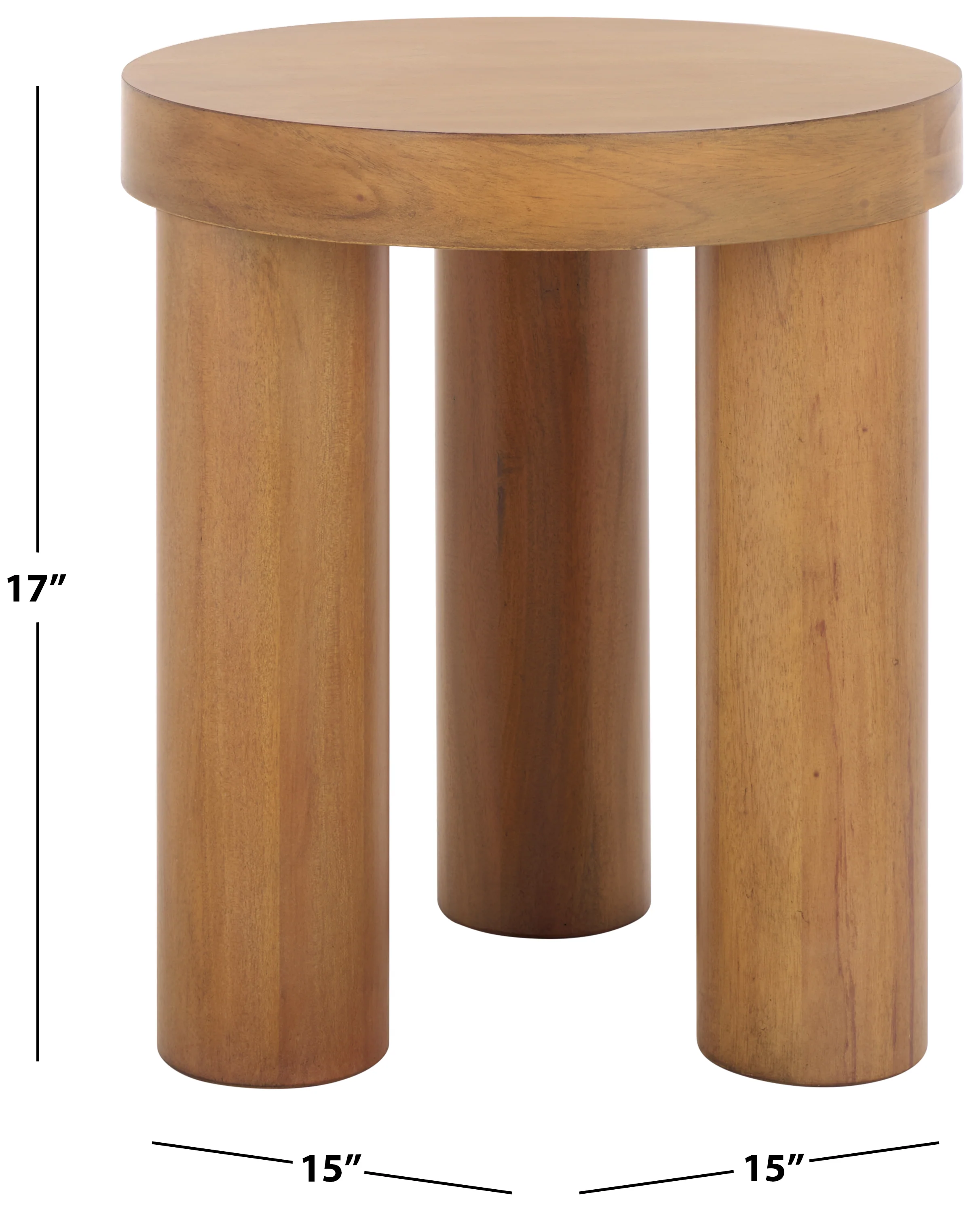 Bary Round 3 Leg Wood Accent Table - Image 7