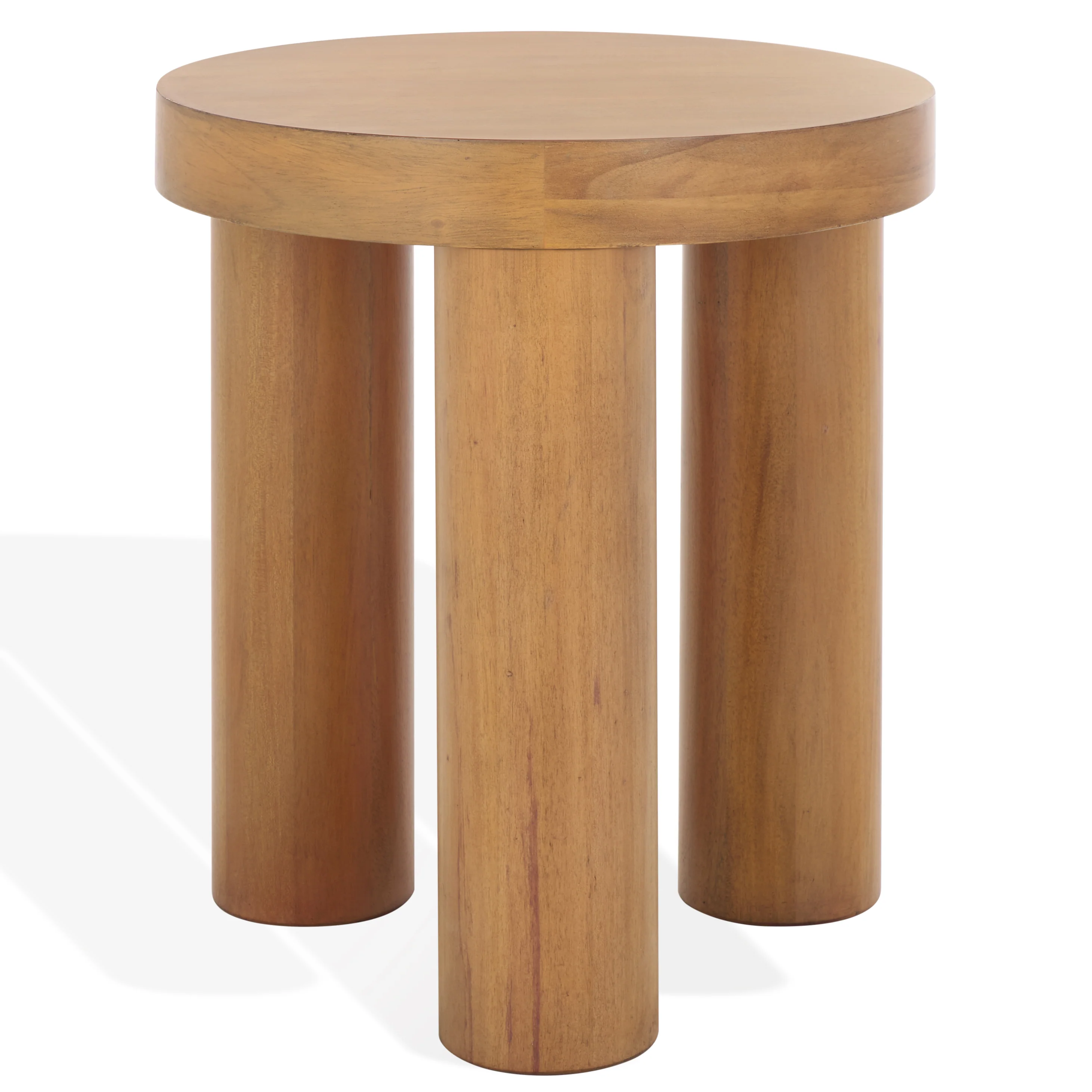 Bary Round 3 Leg Wood Accent Table