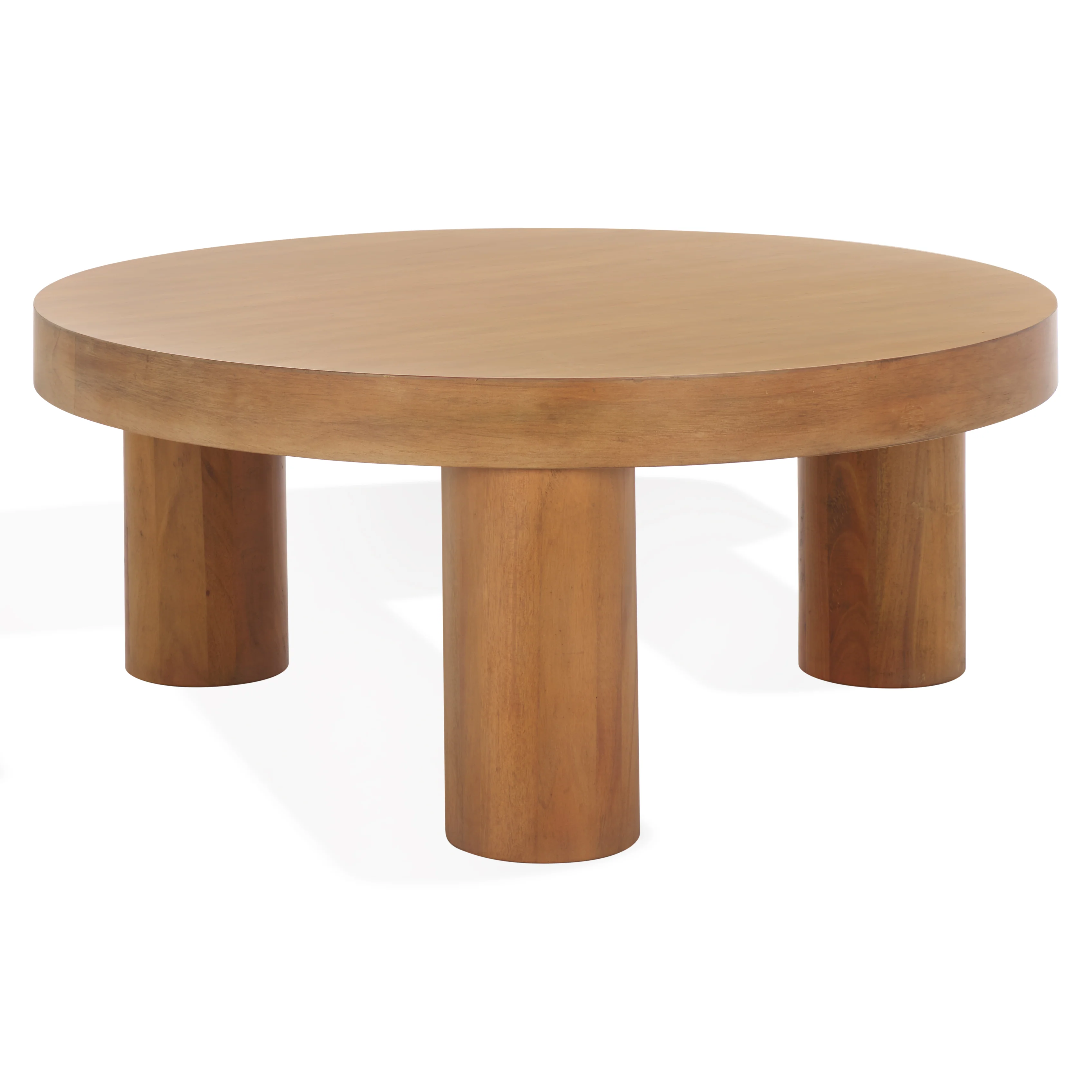 Bary Round 3 Leg Wood Coffee Table - Image 2
