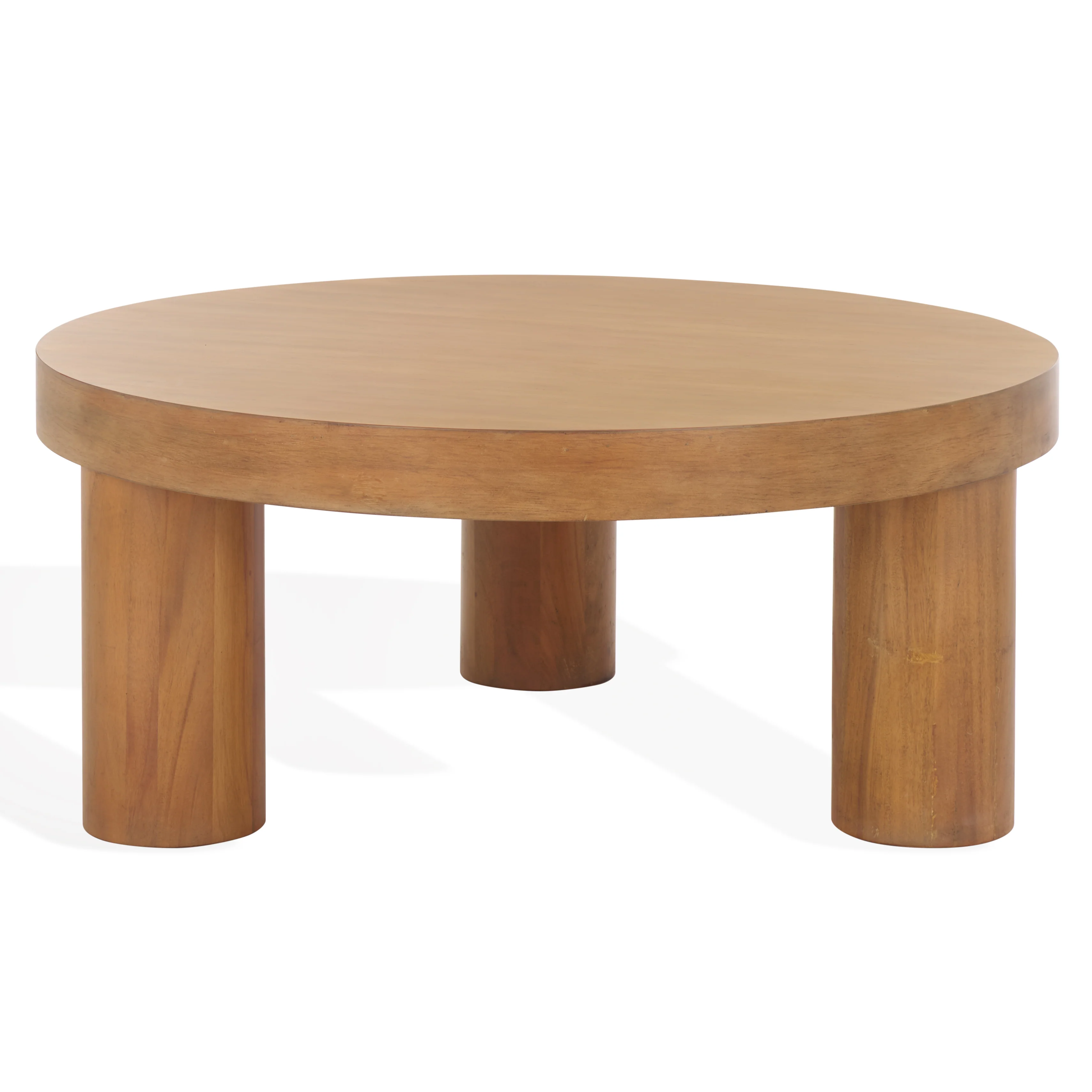 Bary Round 3 Leg Wood Coffee Table - Image 4