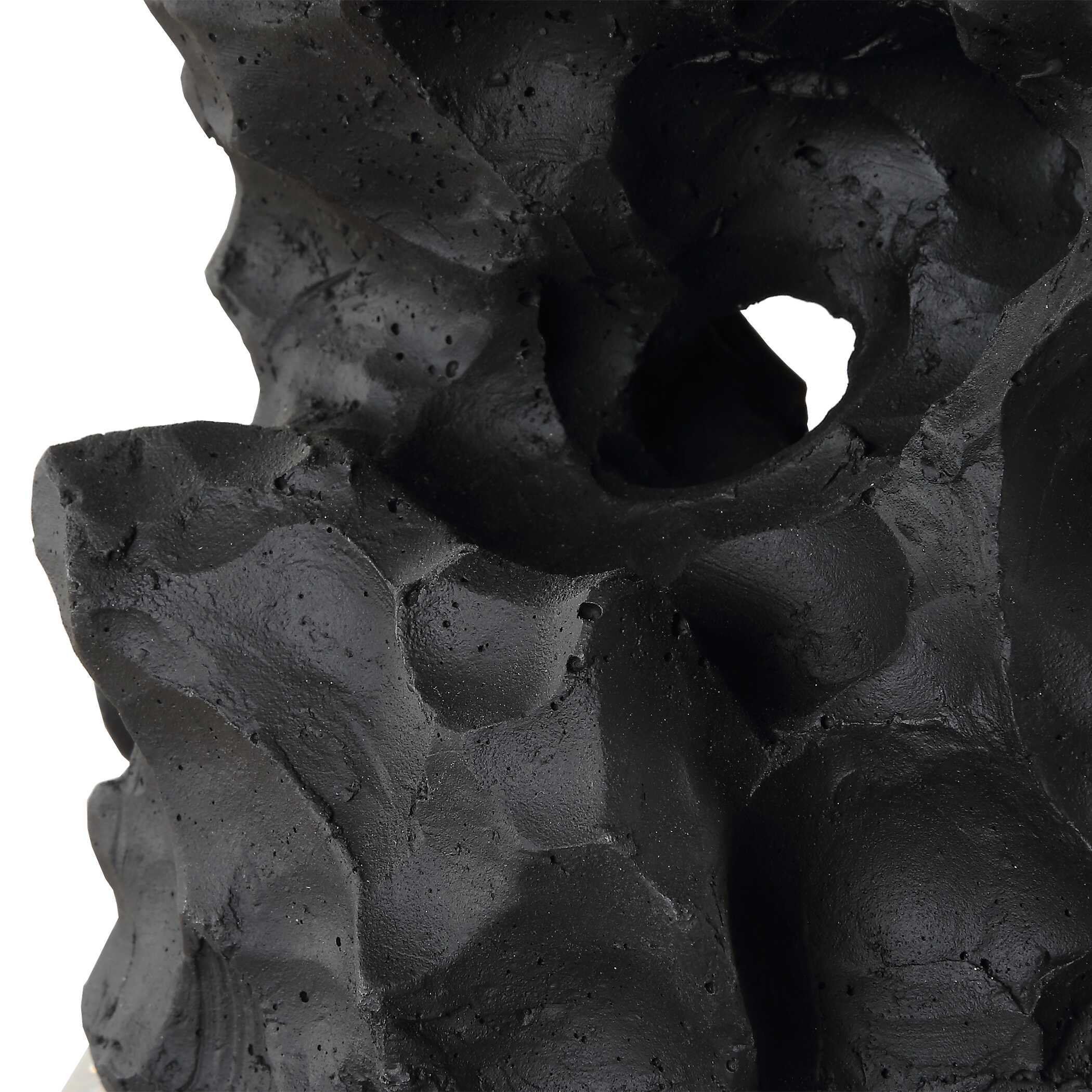 Basalt Black Stone Table Lamp - Image 8