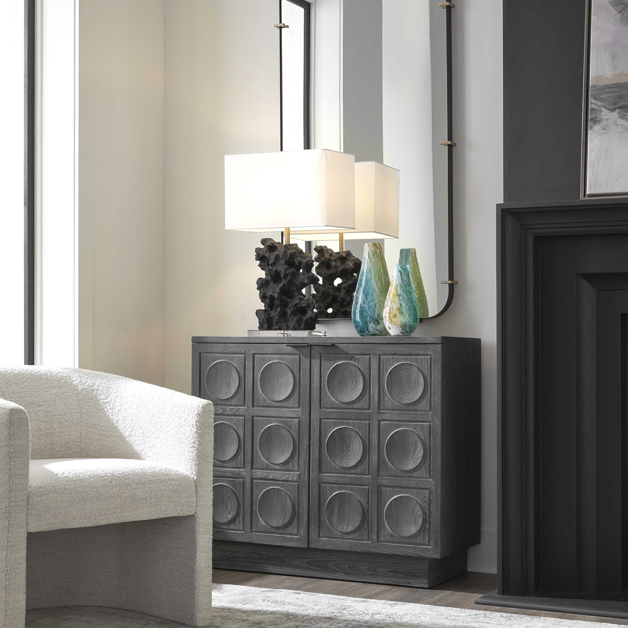 Basalt Black Stone Table Lamp - Image 9