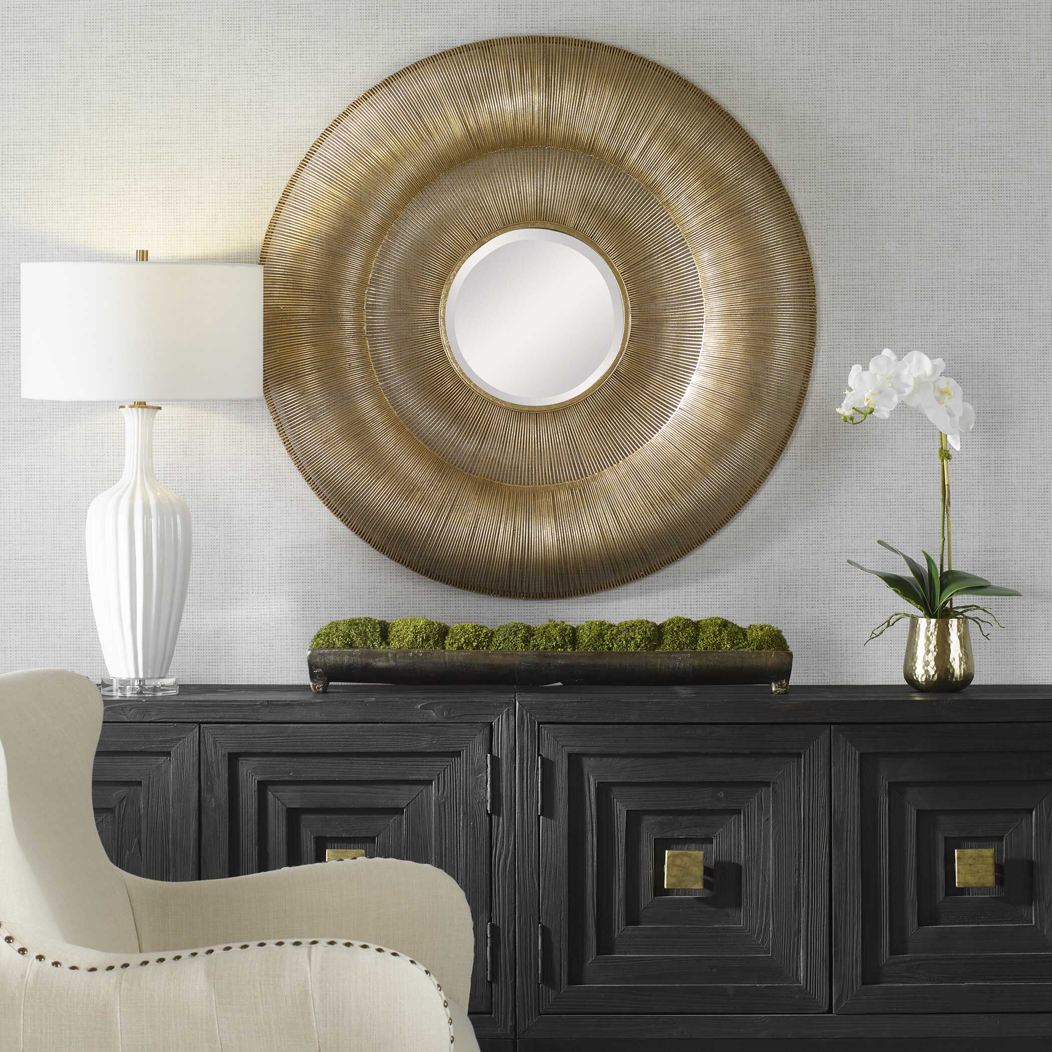 Bauble Round Gold Mirror - Image 3