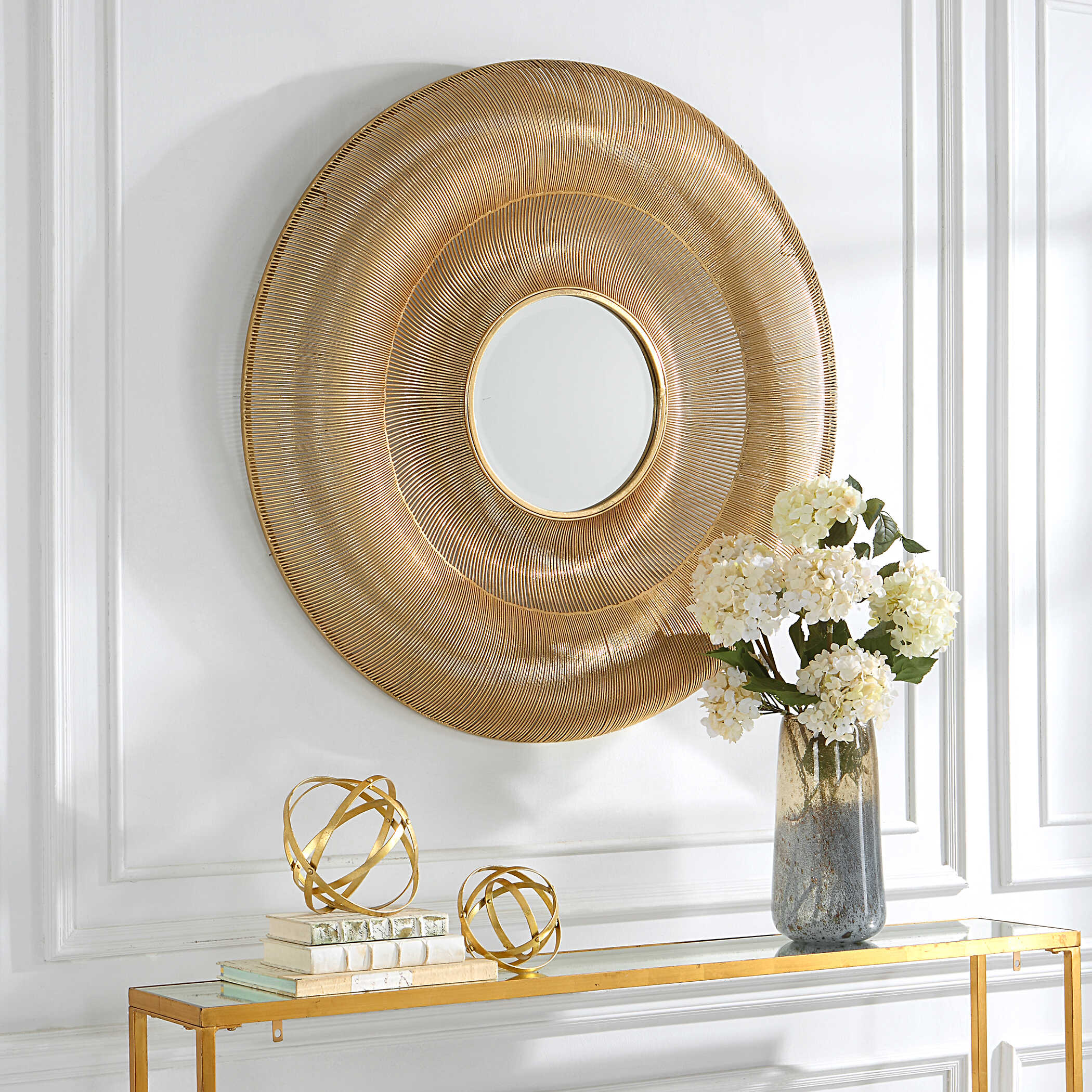 Bauble Round Gold Mirror - Image 5