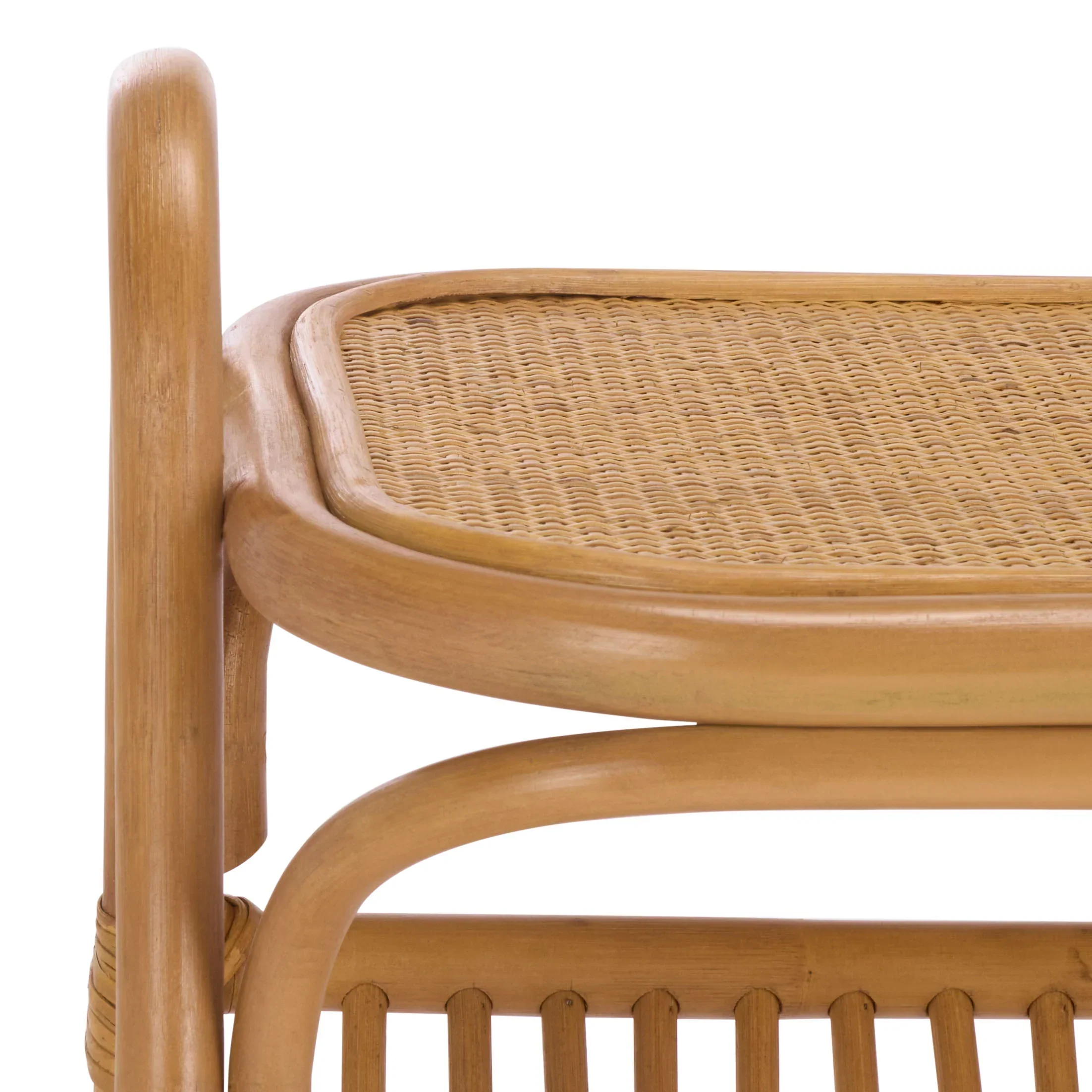 Bayard Rattan Pole Magazine Holder Accent Table - Image 5