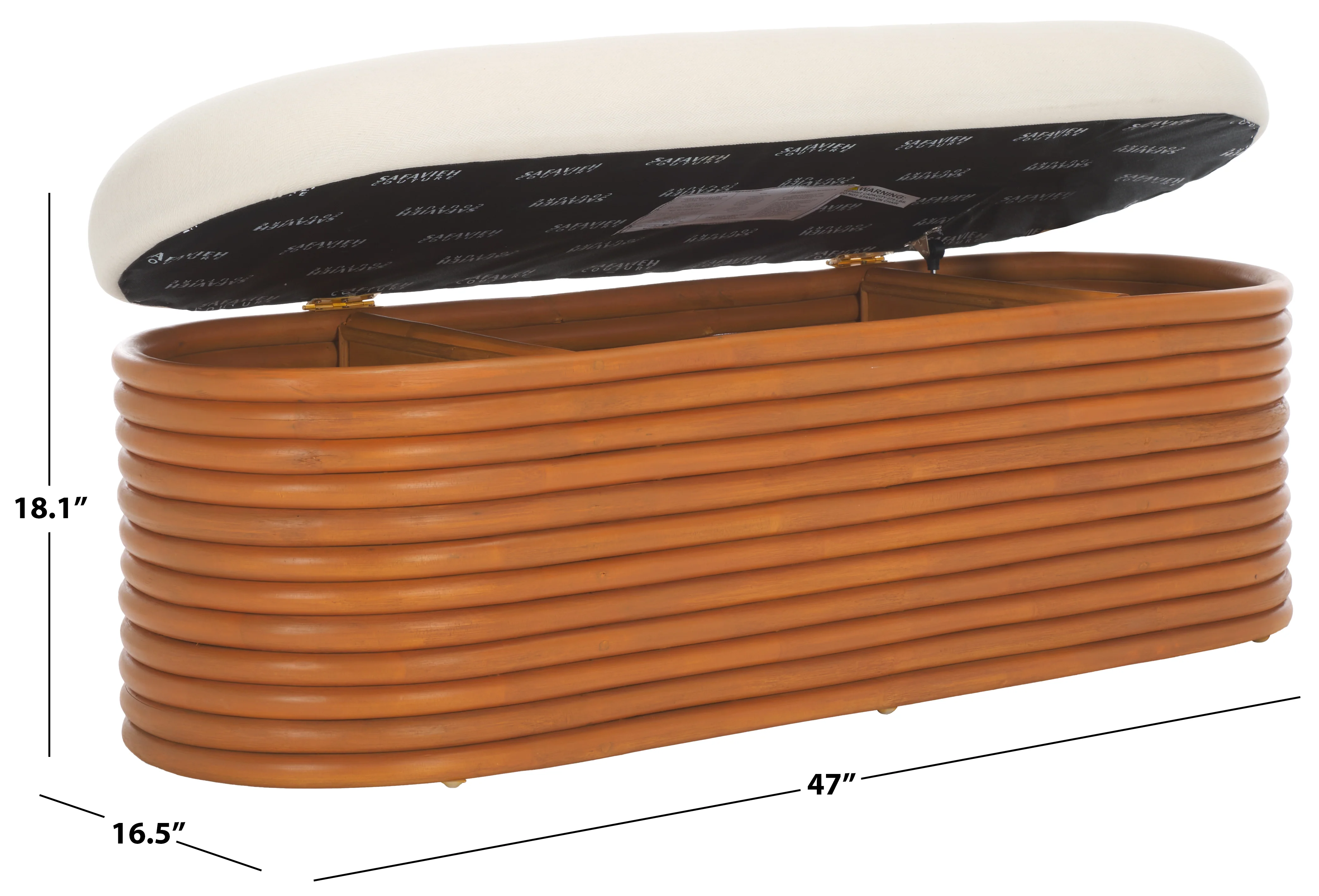Bayard Rattan Storage Bench - Image 7