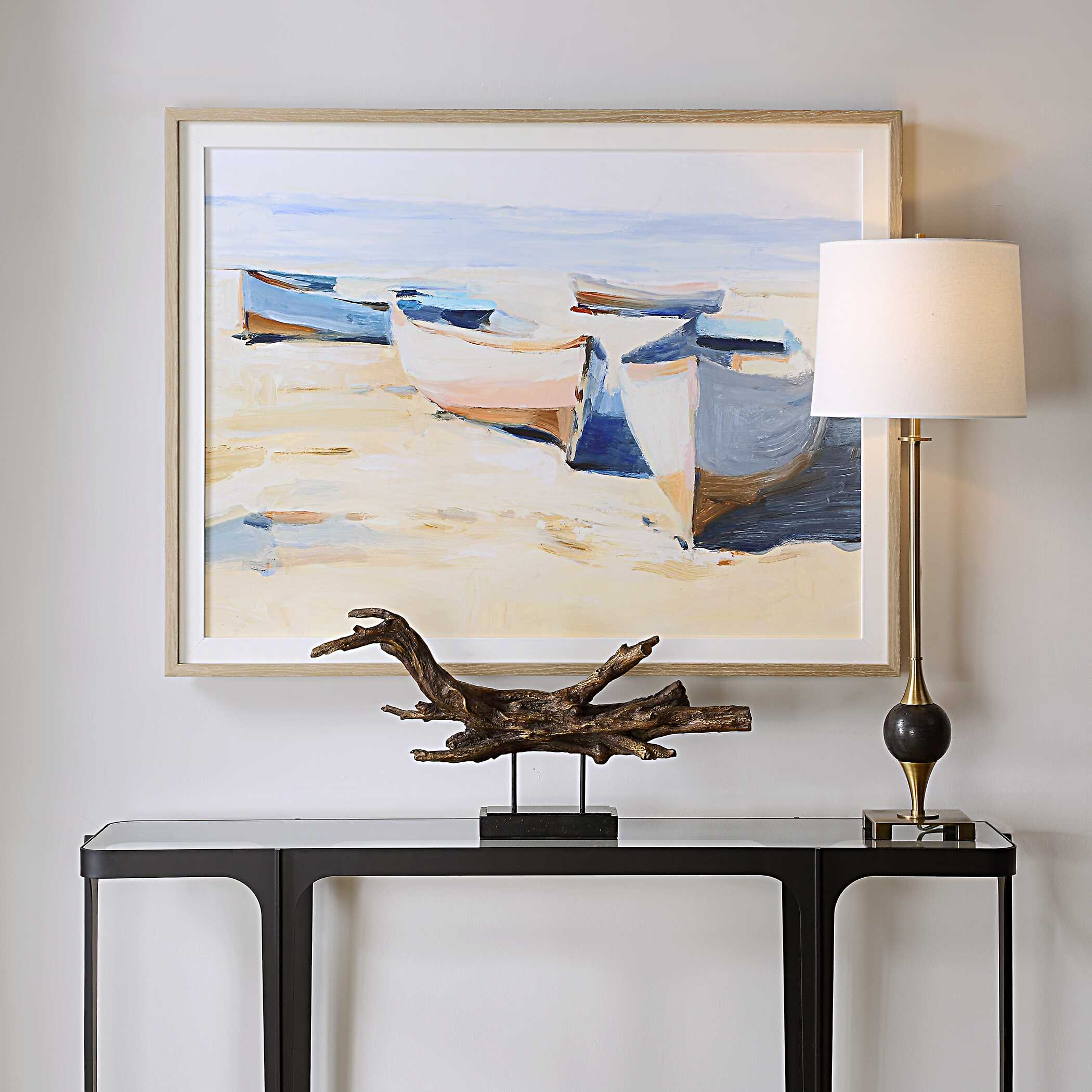 Beached Boats Framed Print - Image 2