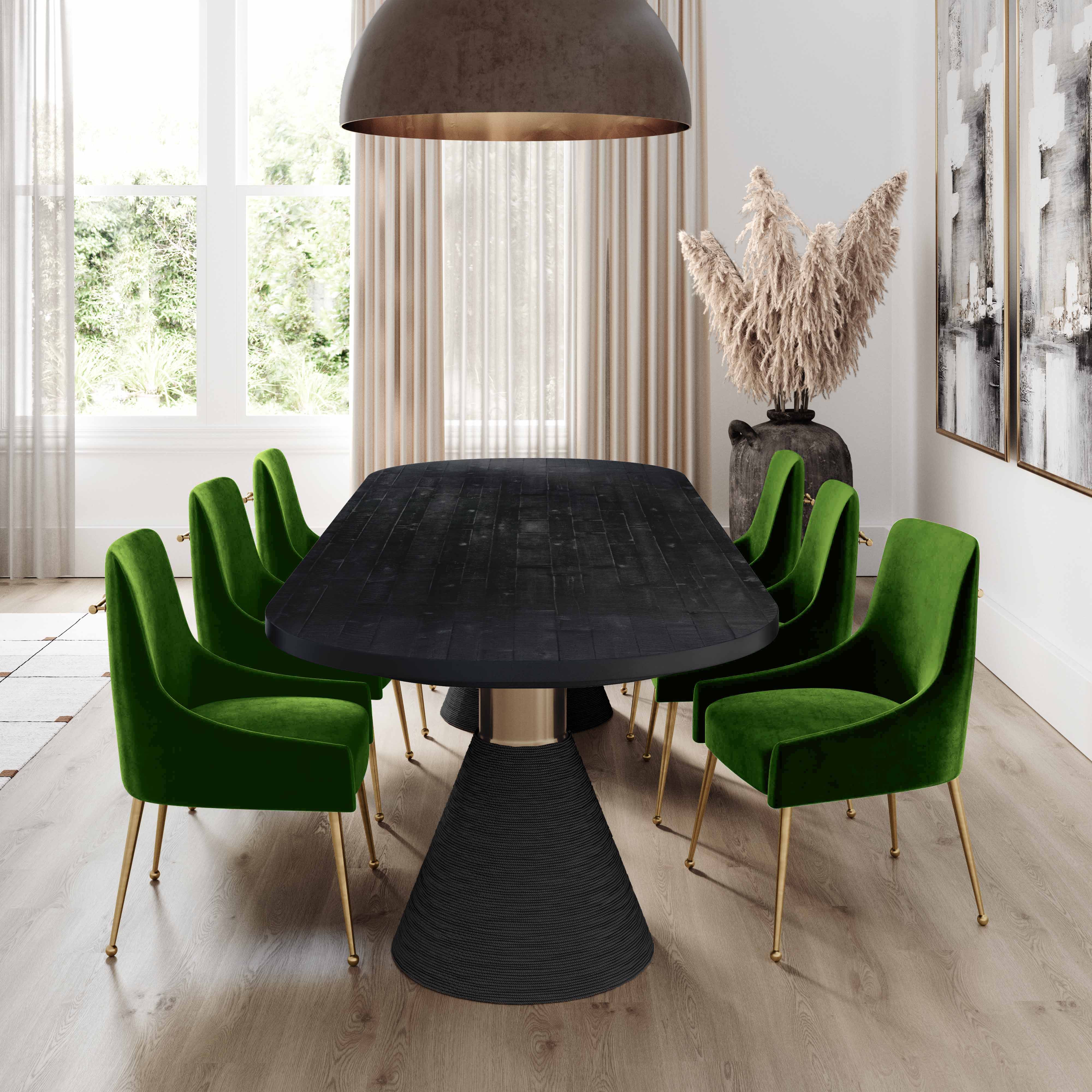 Beatrix Green Velvet Side Chair - Image 2
