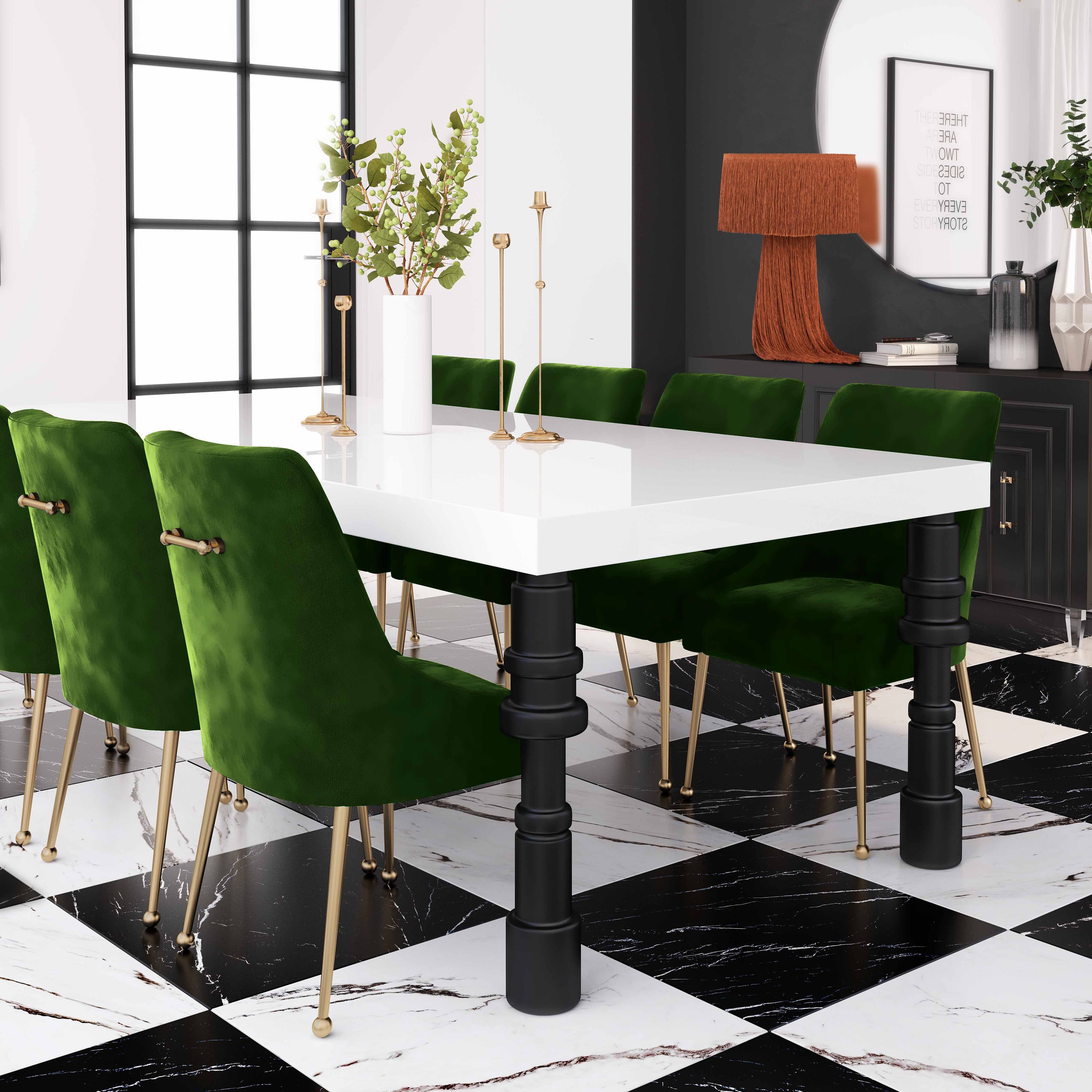 Beatrix Green Velvet Side Chair - Image 6