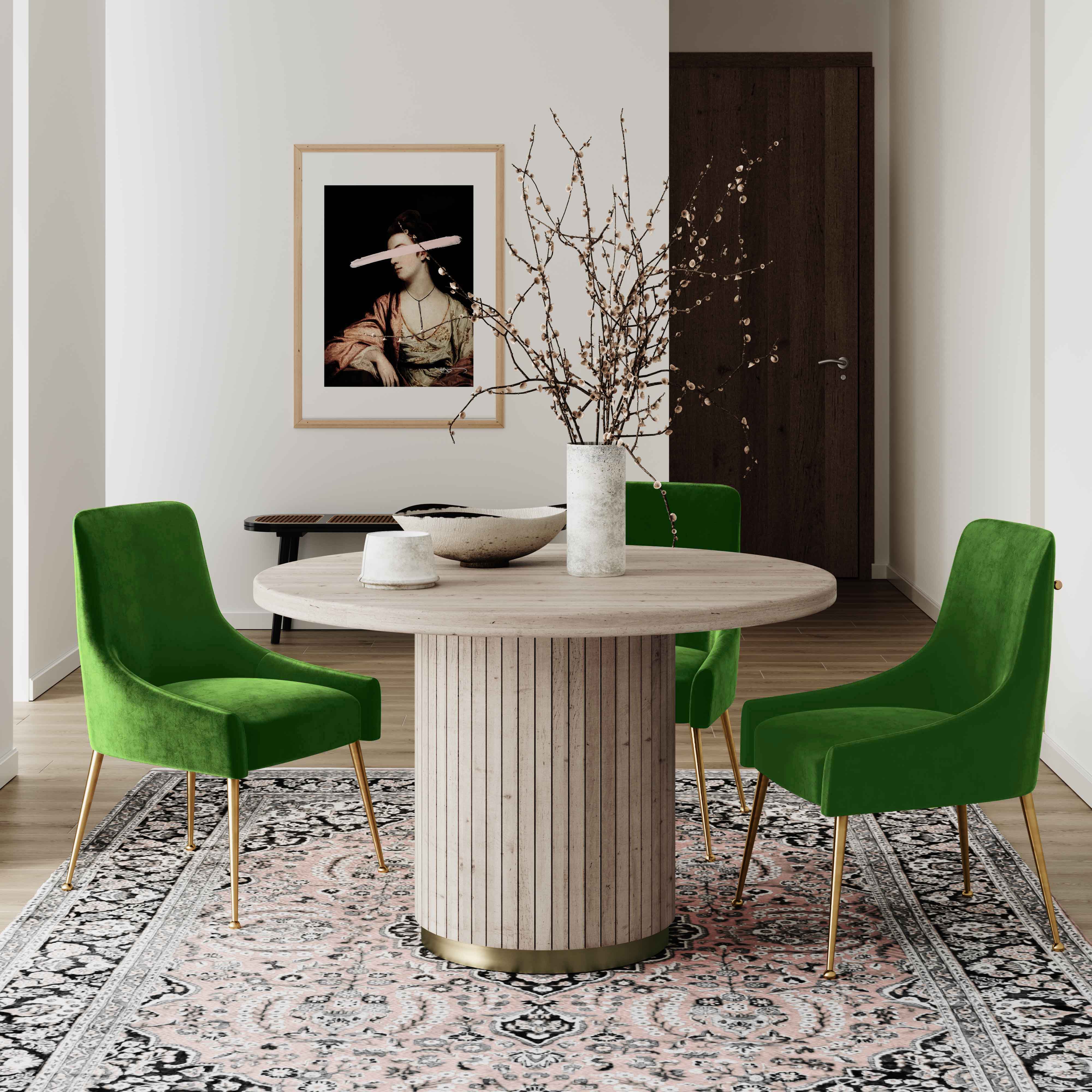 Beatrix Green Velvet Side Chair - Image 7